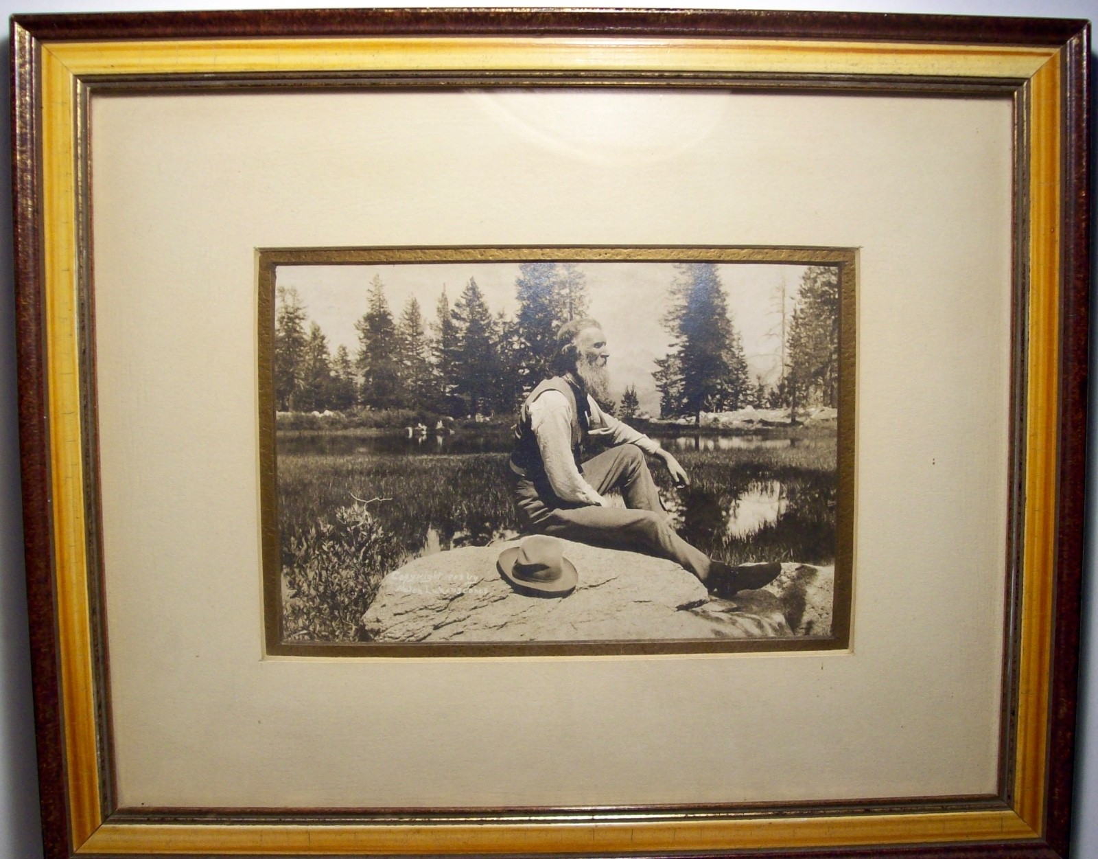 John Muir Original Framed Photograph by Helen Lukens Jones at Yellowstone Park