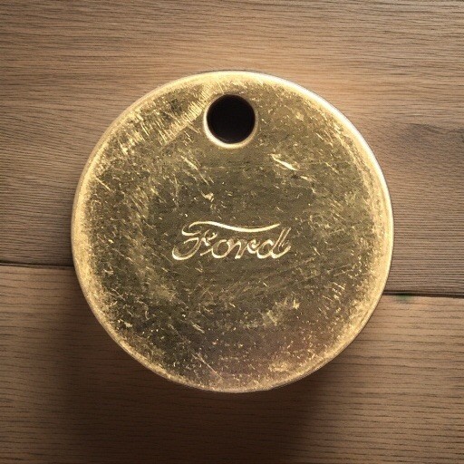RARE 1.25” Vintage Ford Logo Brass Keyring Tag Model A T 1932 Antique Stamped
