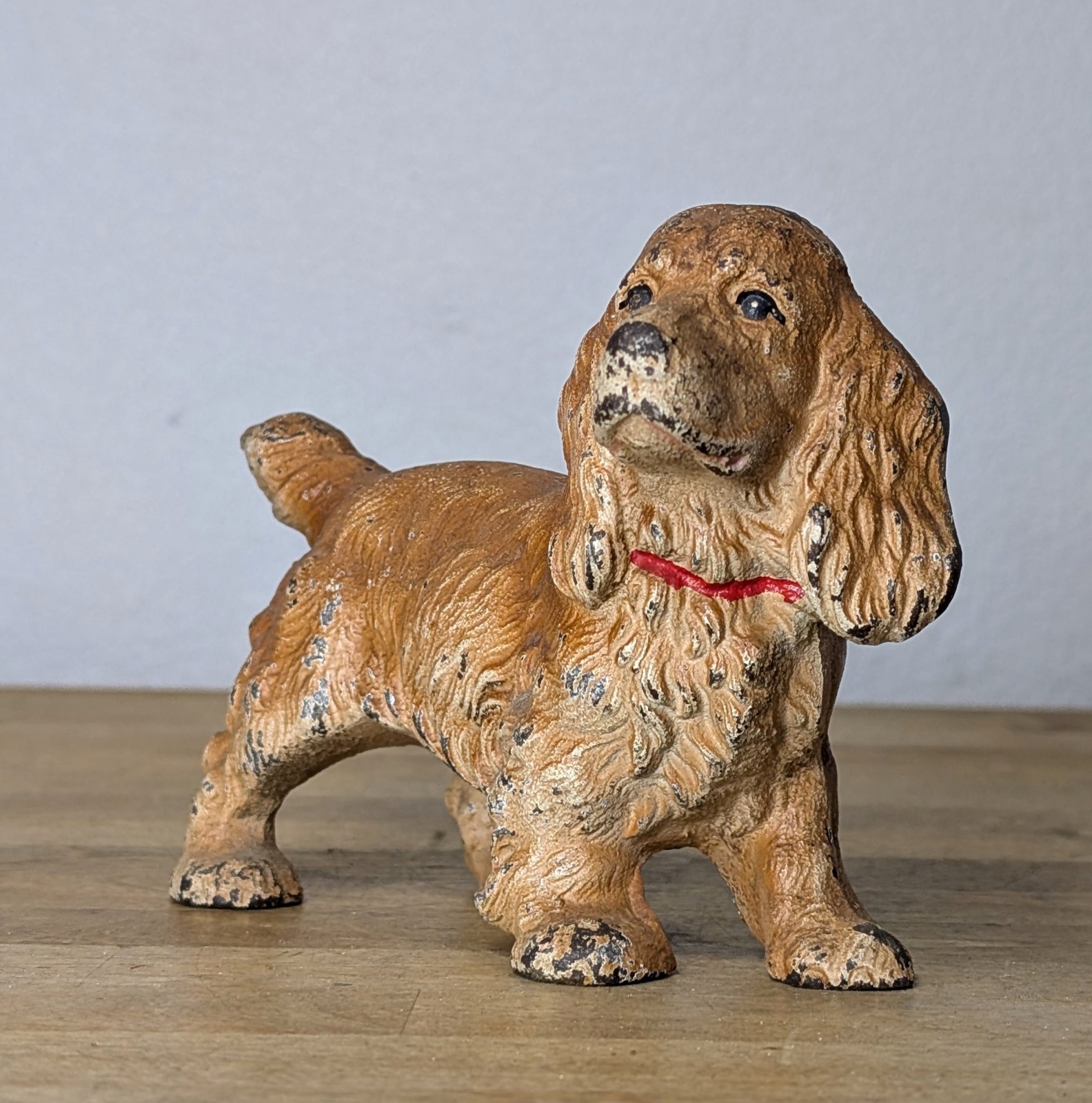 Vintage Hubley Cast Iron Cocker Spaniel Dog Doorstop Original Paint Heavy 5LB _B Vintage Hubley Cast Iron Cocker Spaniel Dog Doorstop Original Paint Heavy 5LB _B