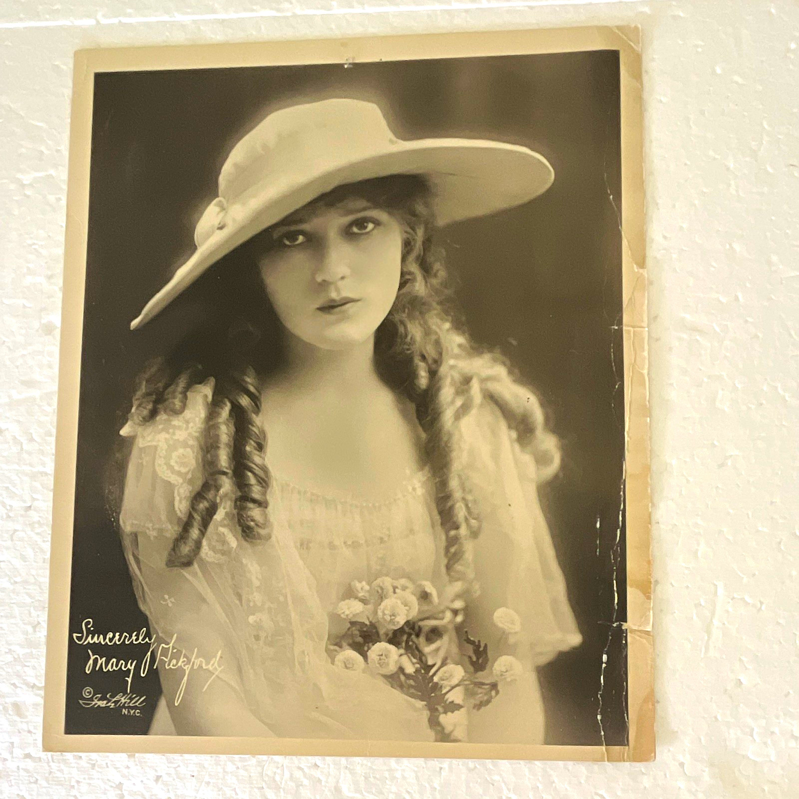 Mary Pickford Signed Autographed B&W Portrait Press Photograph Unframed