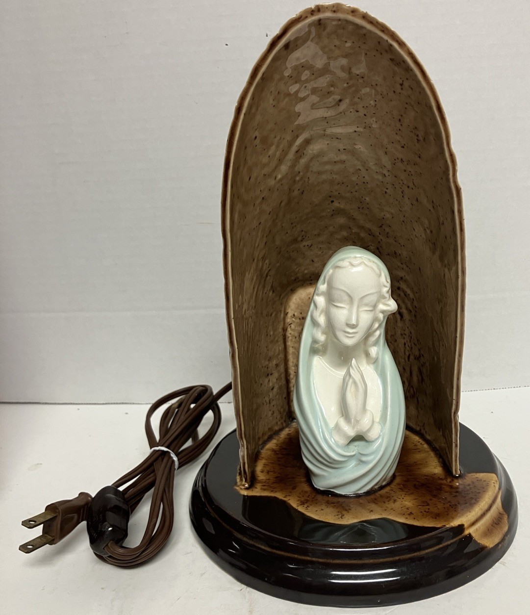 Roselane Pottery California Madonna Mother Mary Lamp TV Night Light
