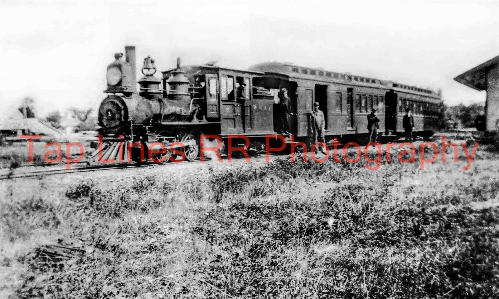 Wiscasset Waterville & Farmington 2 w/ train Albion ME circa 1902 NEW 5X8 PHOTO