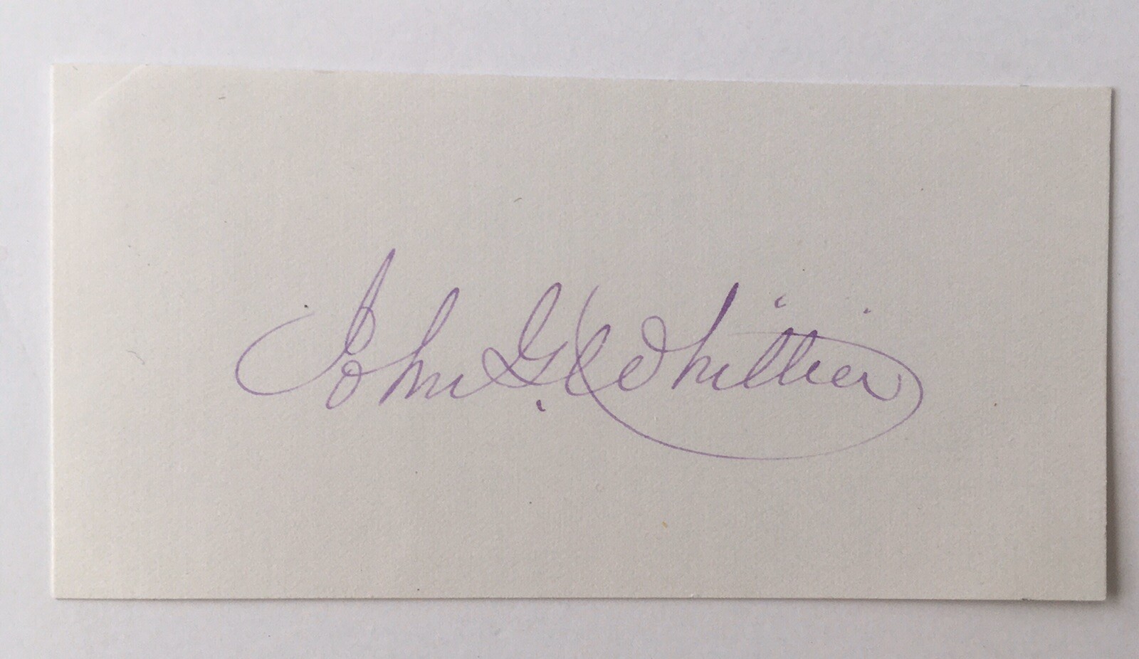 John Greenleaf Whittier Signed Autographed 2 x 4 Card Full JSA Letter 2