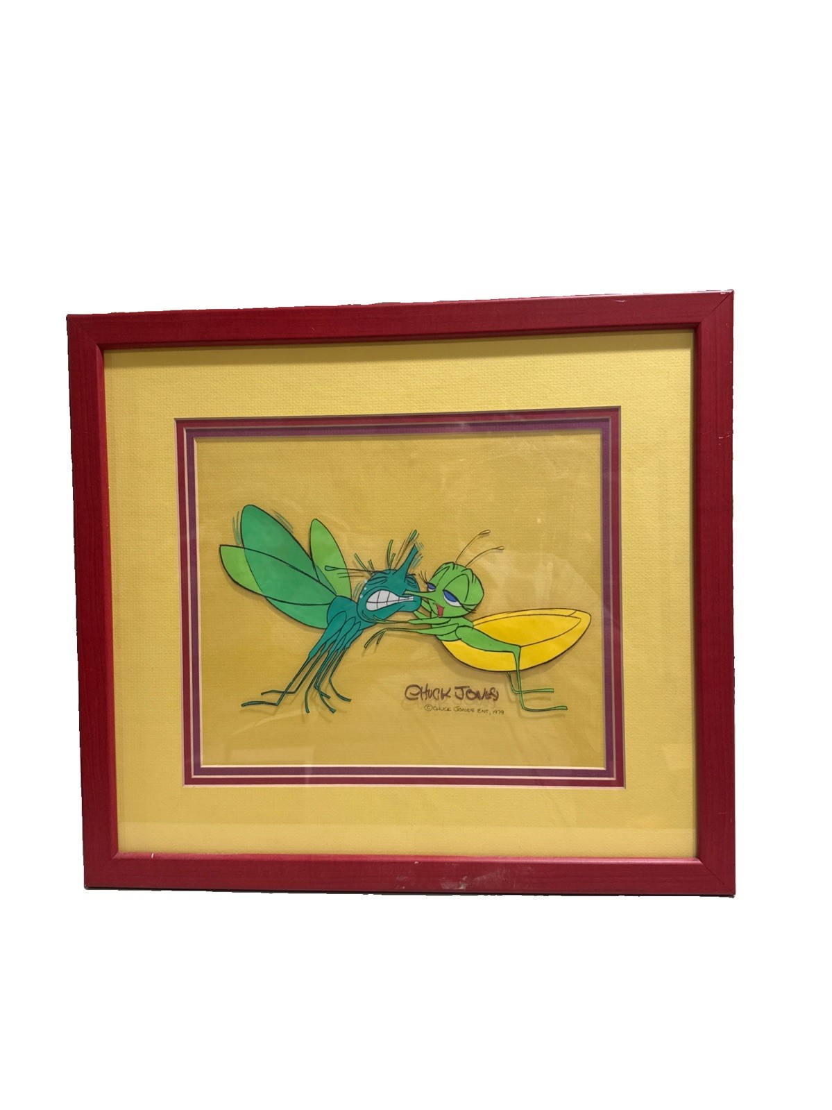 1975 Chuck Jones Yankee Doodle Cricket John Marsha Animation Cel Framed No COA