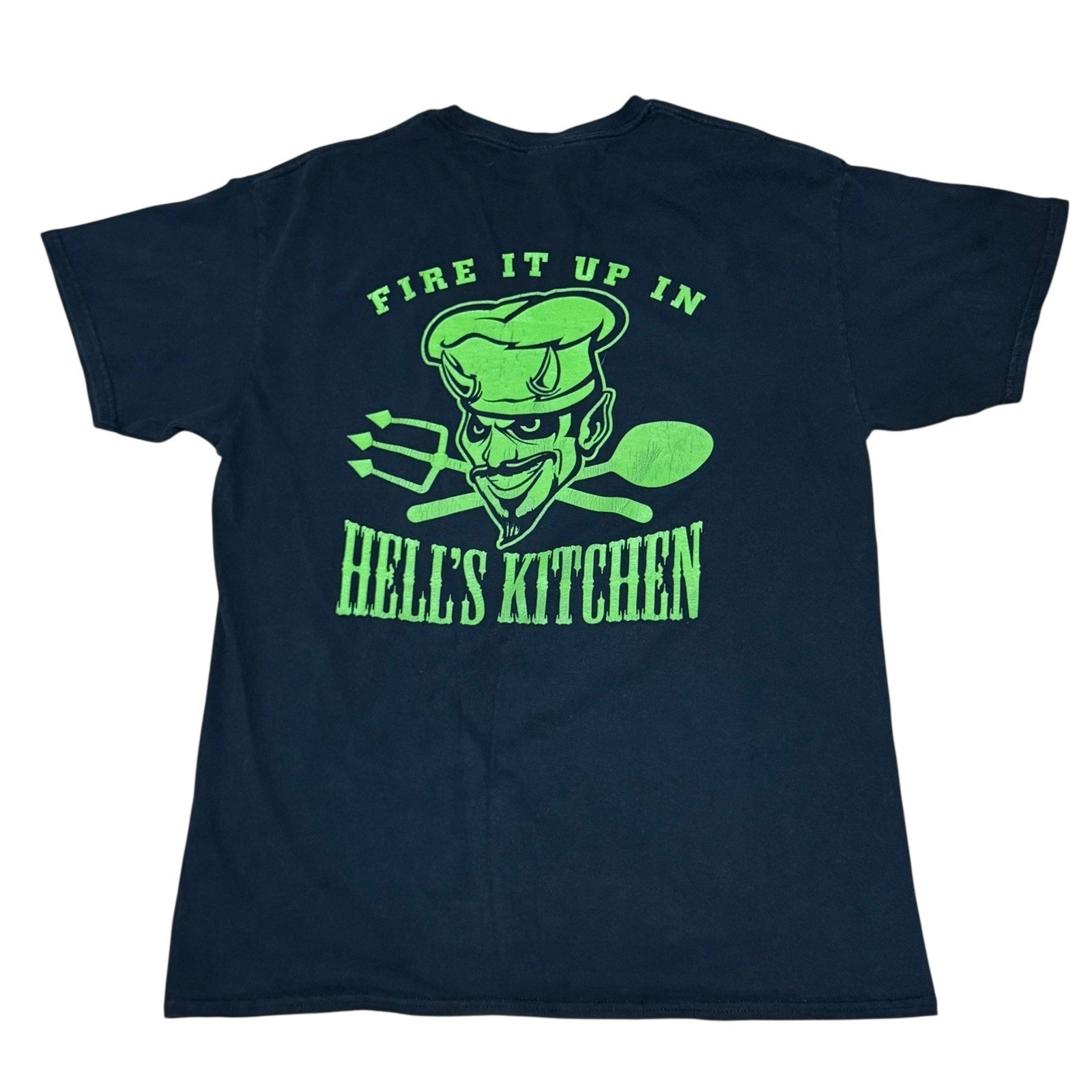 USS HARRY S. TRUMAN Cargo Crew In Hell\'s Kitchen Shirt L Large Black USN Navy