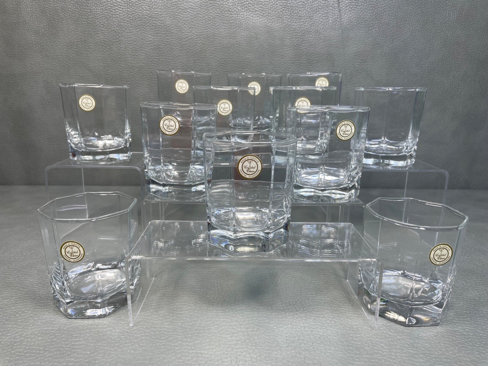 New Old Stock Set of 12 Stylesetter 8 oz. Old Fashion Lowball Rocks Glasses