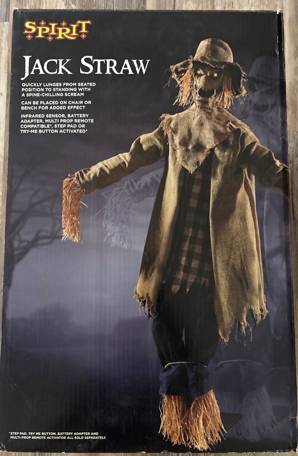 Spirit Halloween Jack Straw Animatronic Static Display Parts or Repair Only