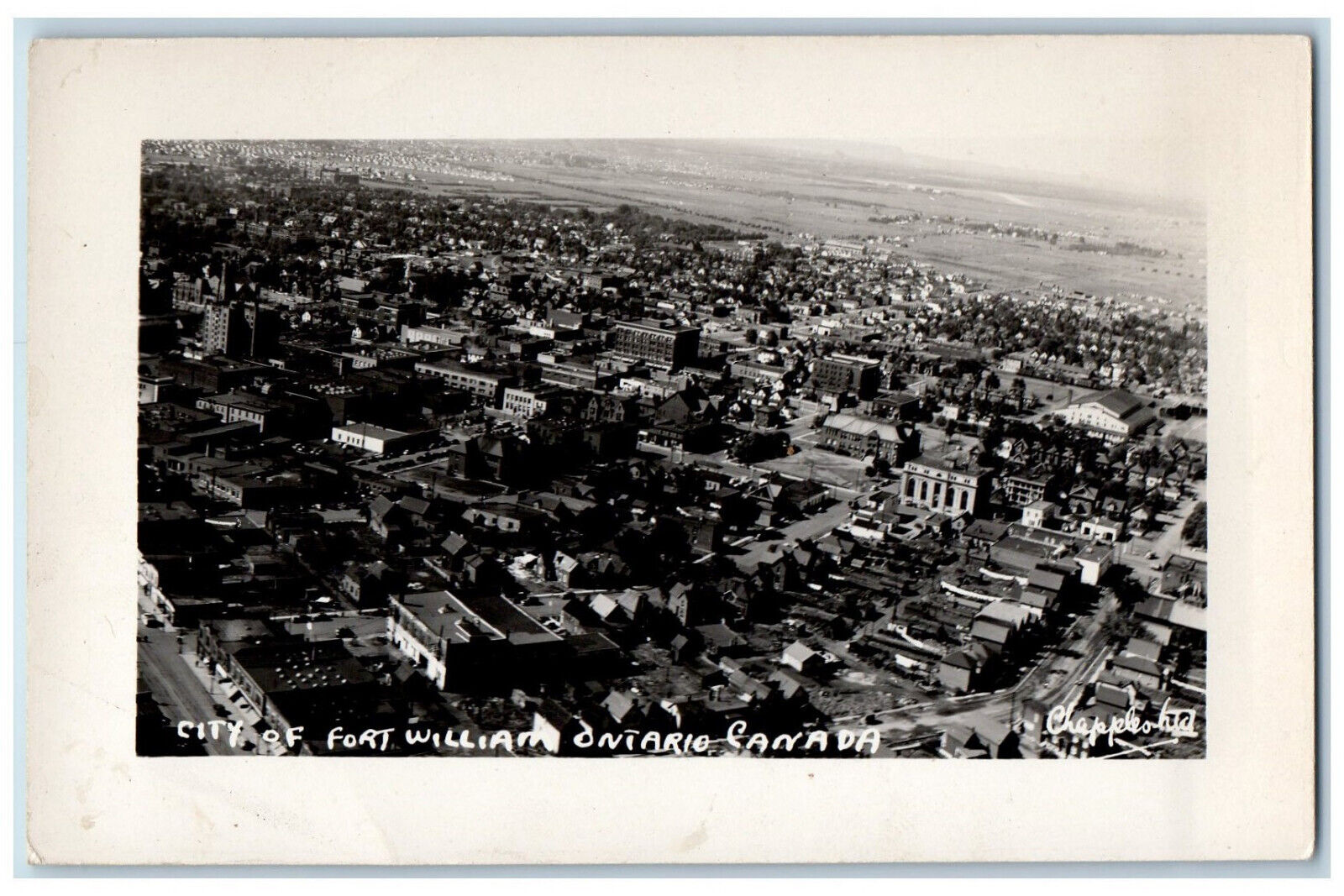 Fort William Ontario Canada Postcard View of City c1910 Vintage RPPC Photo