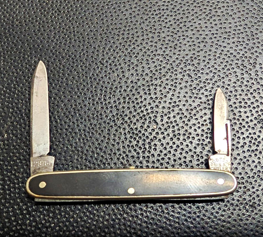 Robeson Vintage  2-Blade  Slipjoint Pen Knife Black