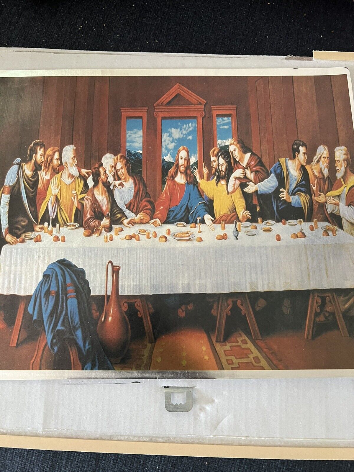 Jesus Last Supper Hologram Picture 10 X 8 1/2