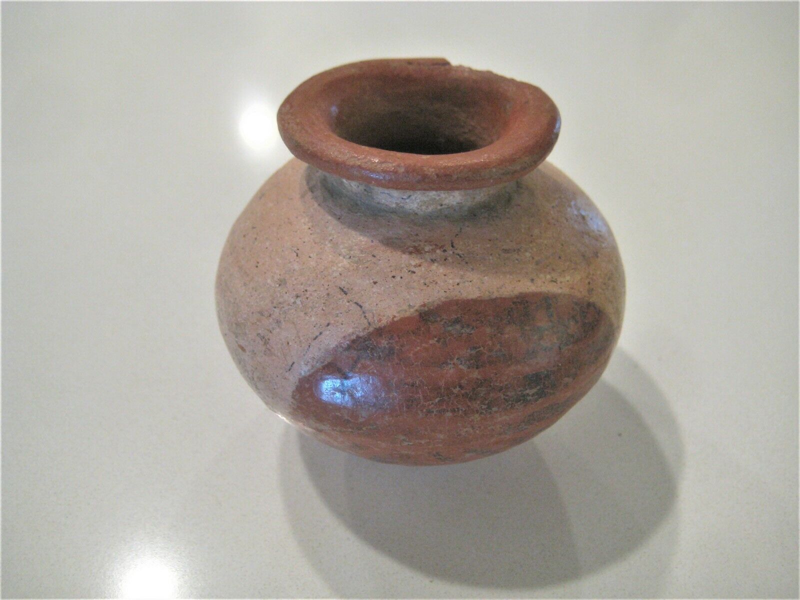 Small Pre-Columbian Pot Olla Jar, Nice Paint Design, 