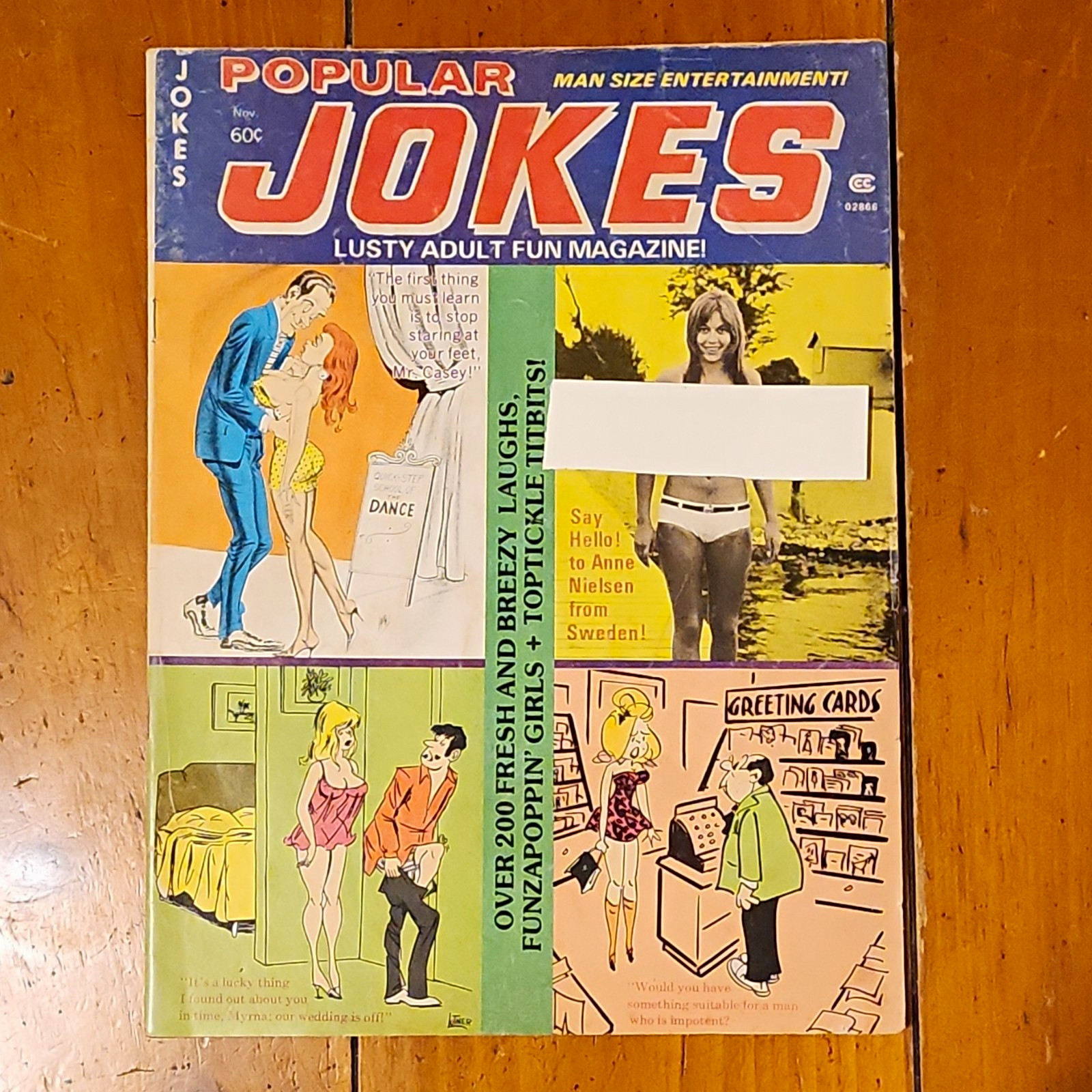 POPULAR JOKES Magazine November 1976 Adult Humor and Gags BILL WARD Pin-up Art