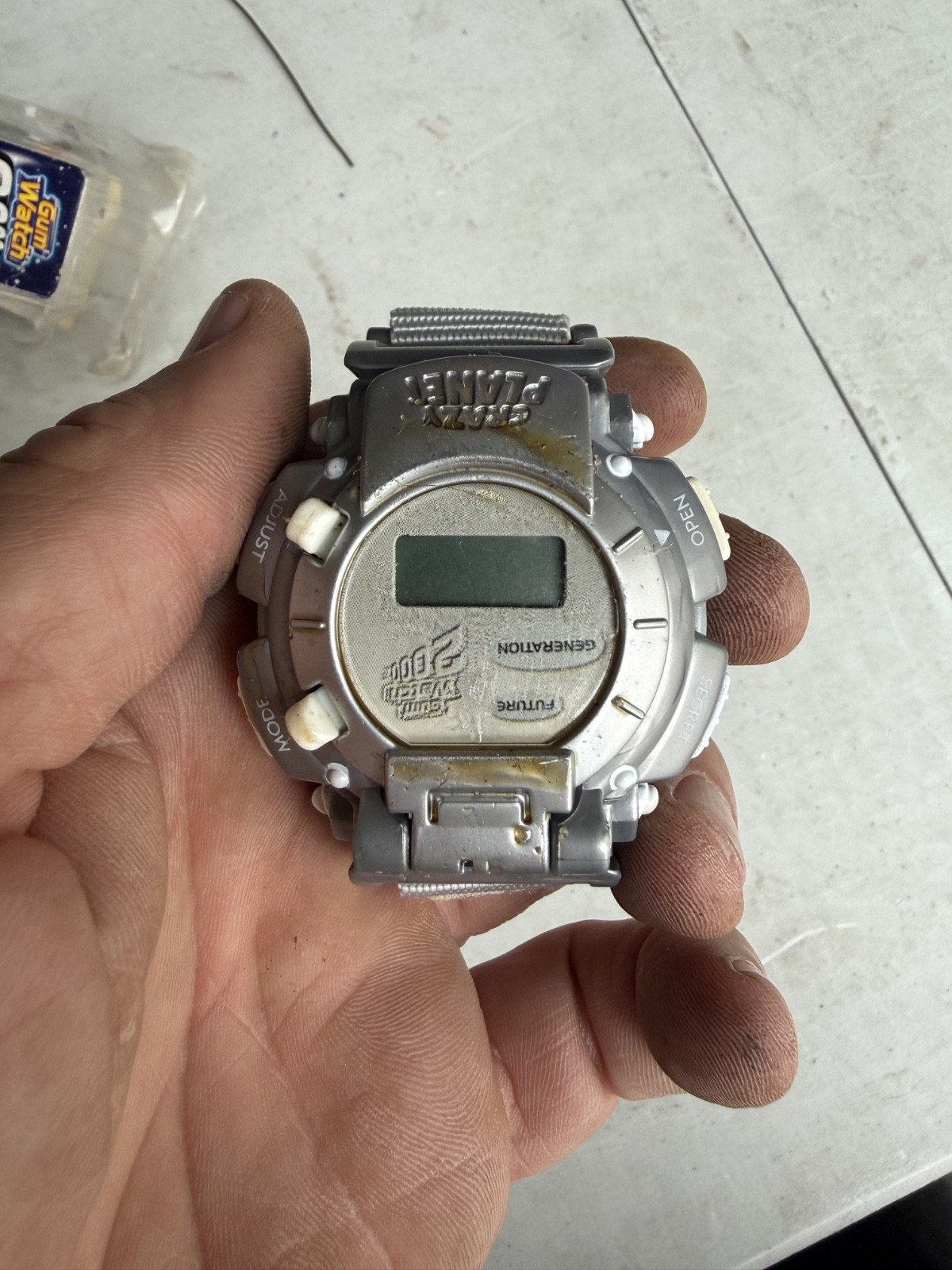 Vintage, Rare 1990s Crazy Planet Gum, Chewing Gum Watch, Wristwatch Bubble YT#8