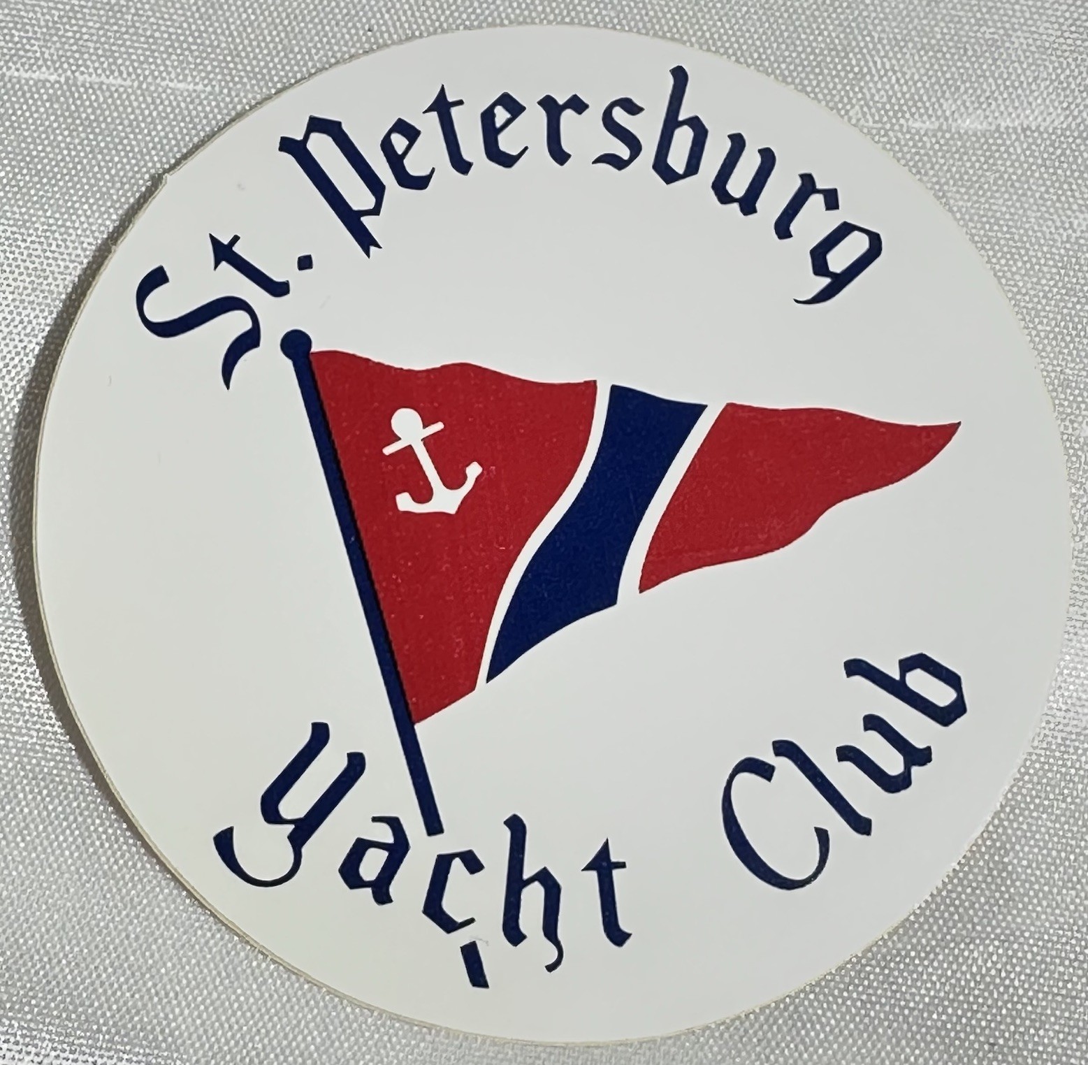 St. Petersburg Yacht Club (SPYC) St. Petersburg, FL Burgee Flag 3” Label Sticker