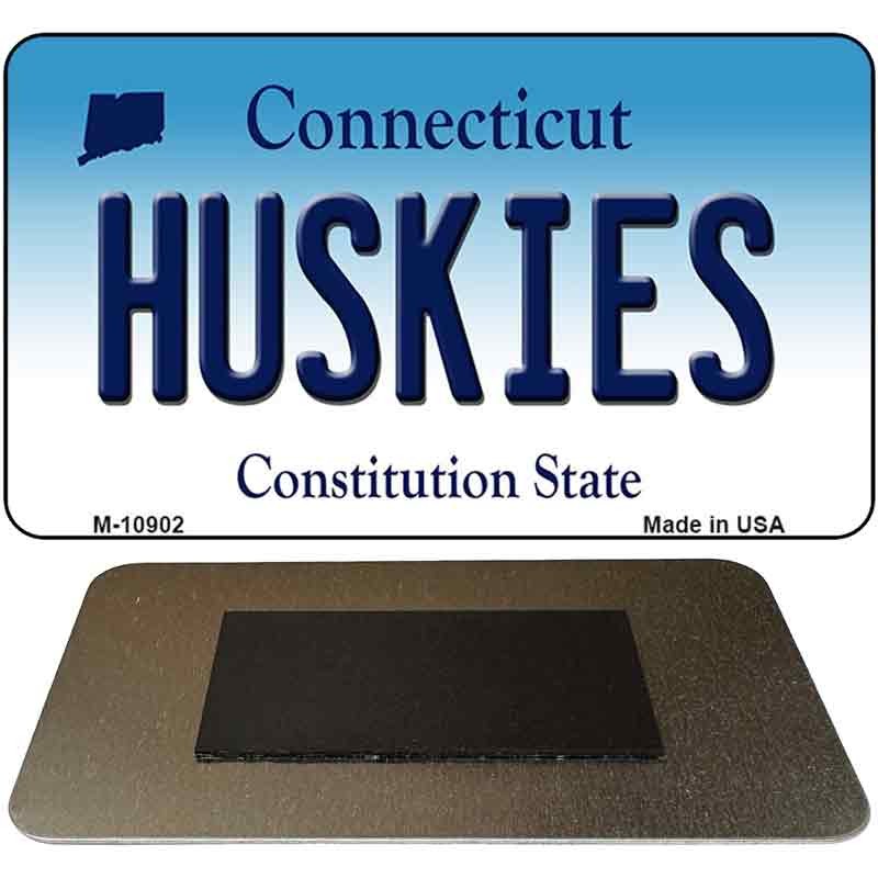 Huskies Connecticut State License Plate Tag Magnet M-10902 3.5