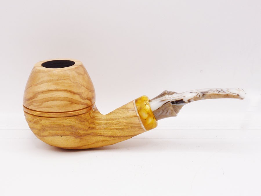 olive wood pipe Volkan Alberto Paronelli billiard 9mm pfeife handmade italy