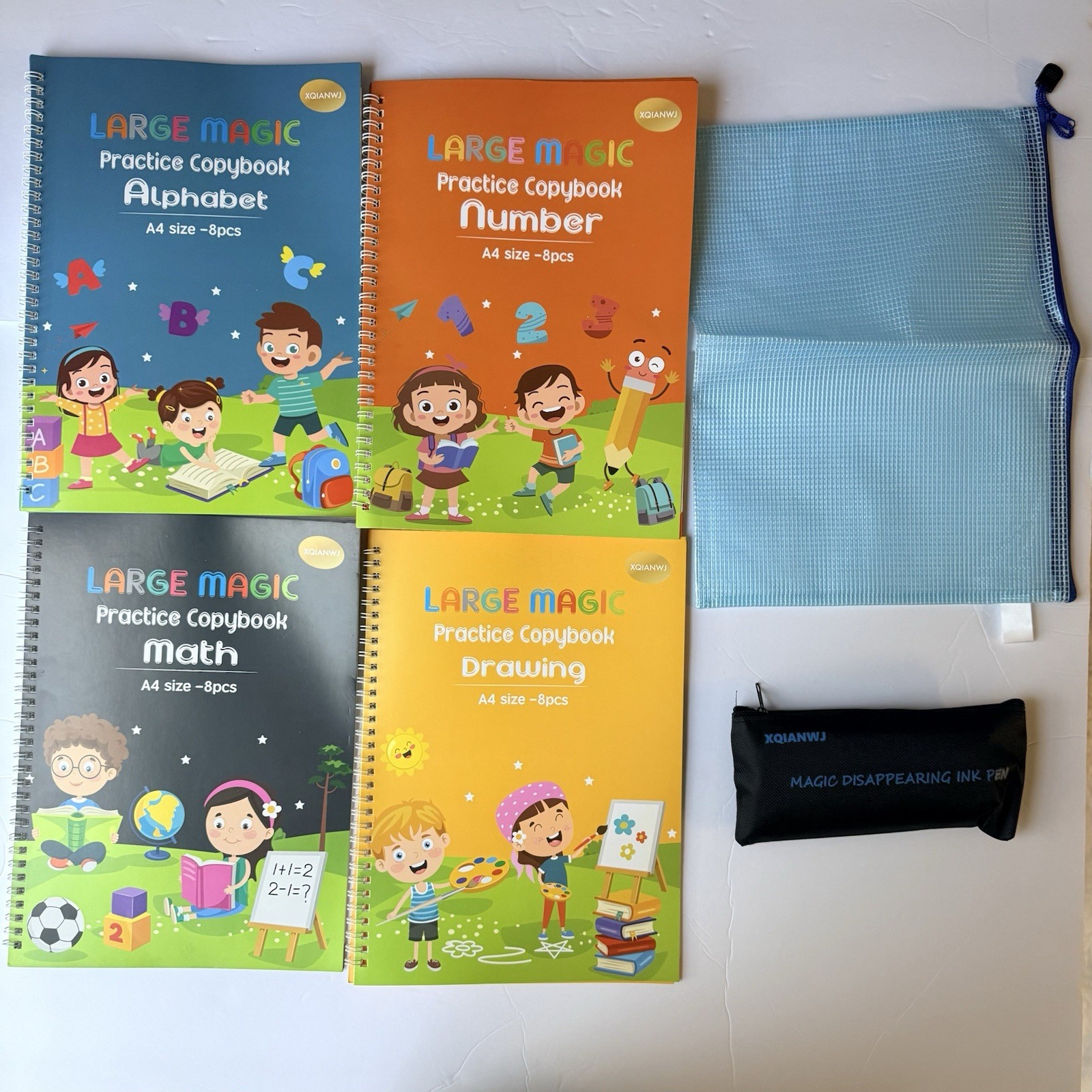 Magic Reusable Grooved Writing Practice Copybook Set. Preschool