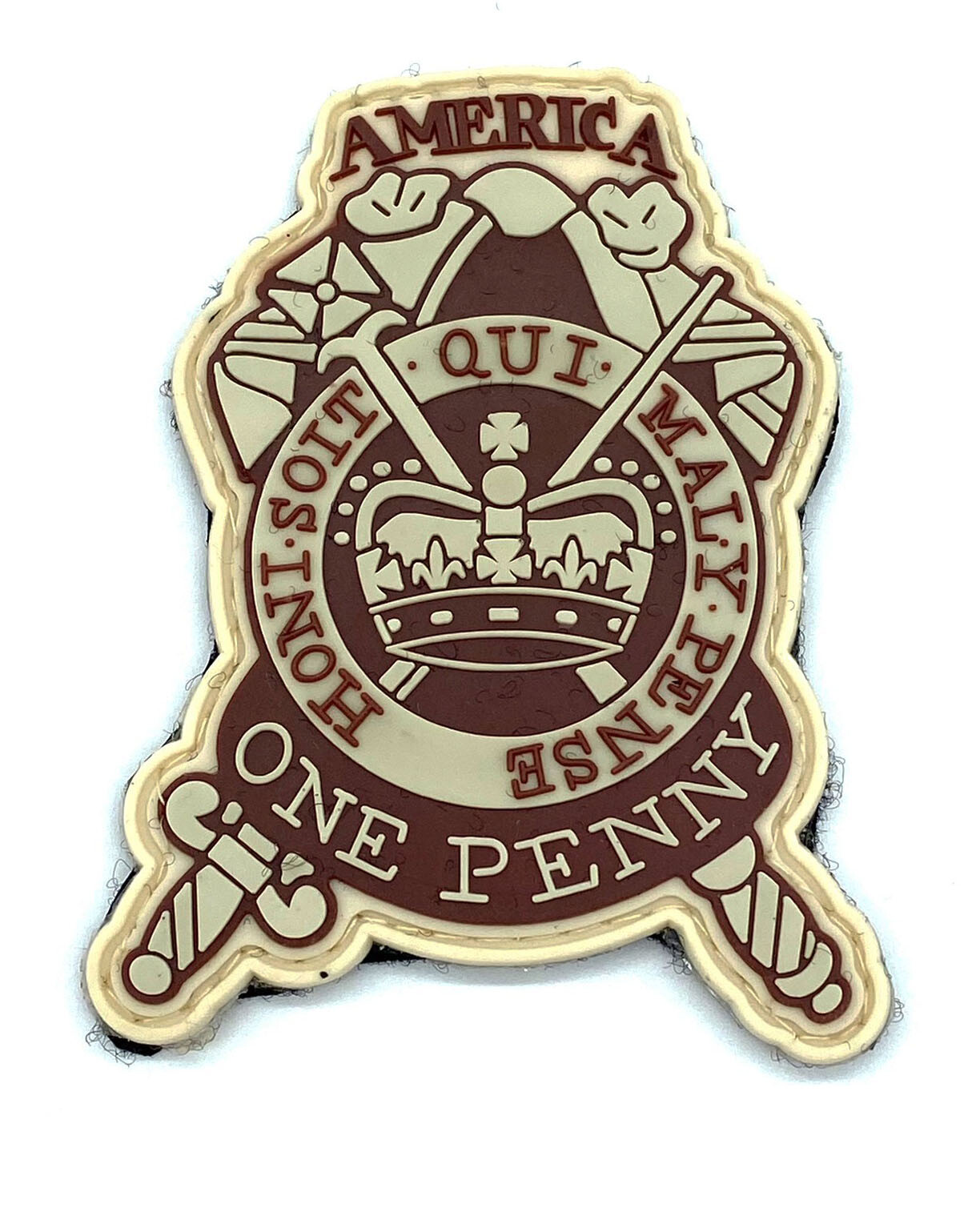 The Stamp Act, One Penny, America, 1765 Tribute Patch, PVC, 3 inch