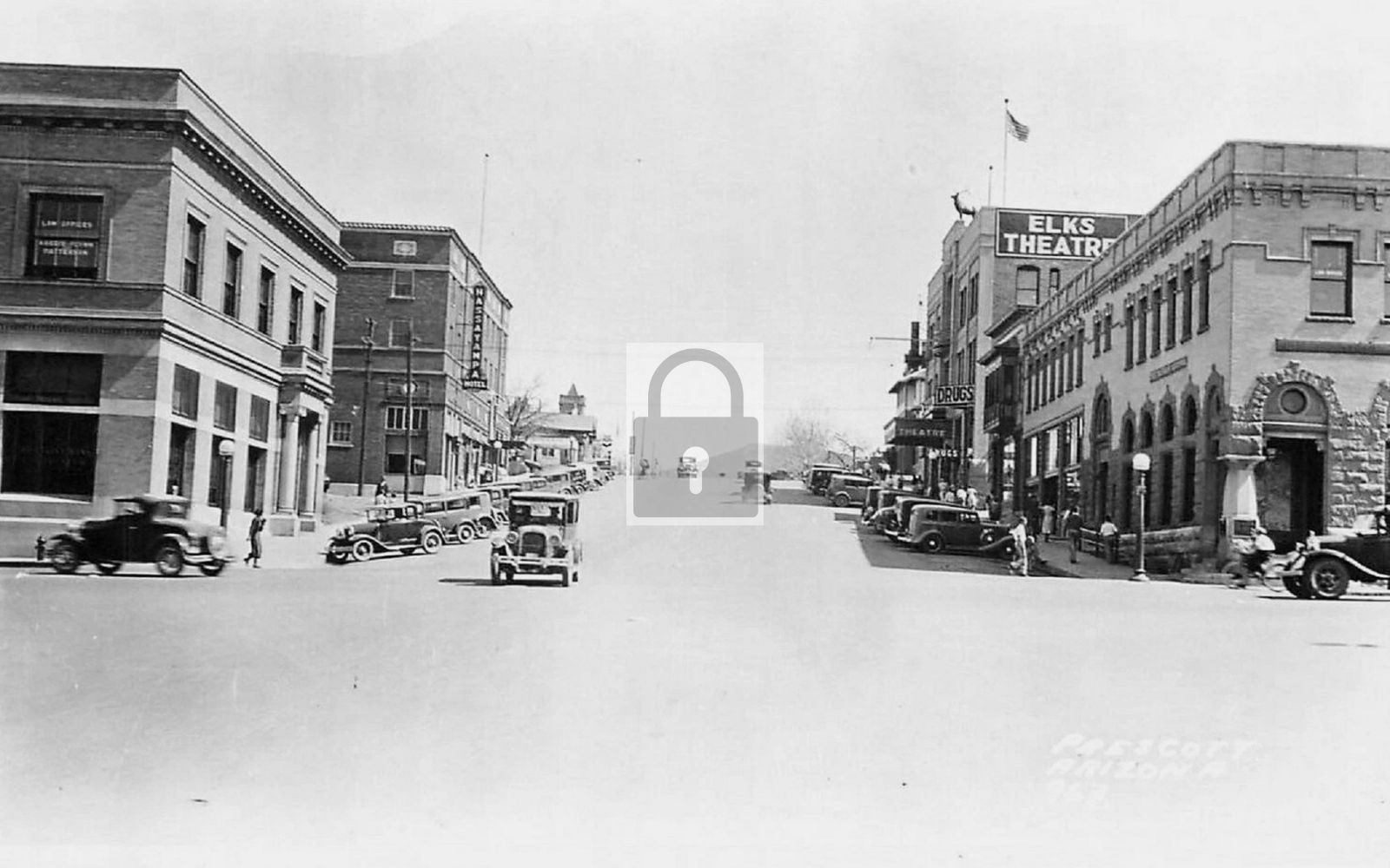 Street View Elks Theatre Prescott Arizona AZ - Reprint