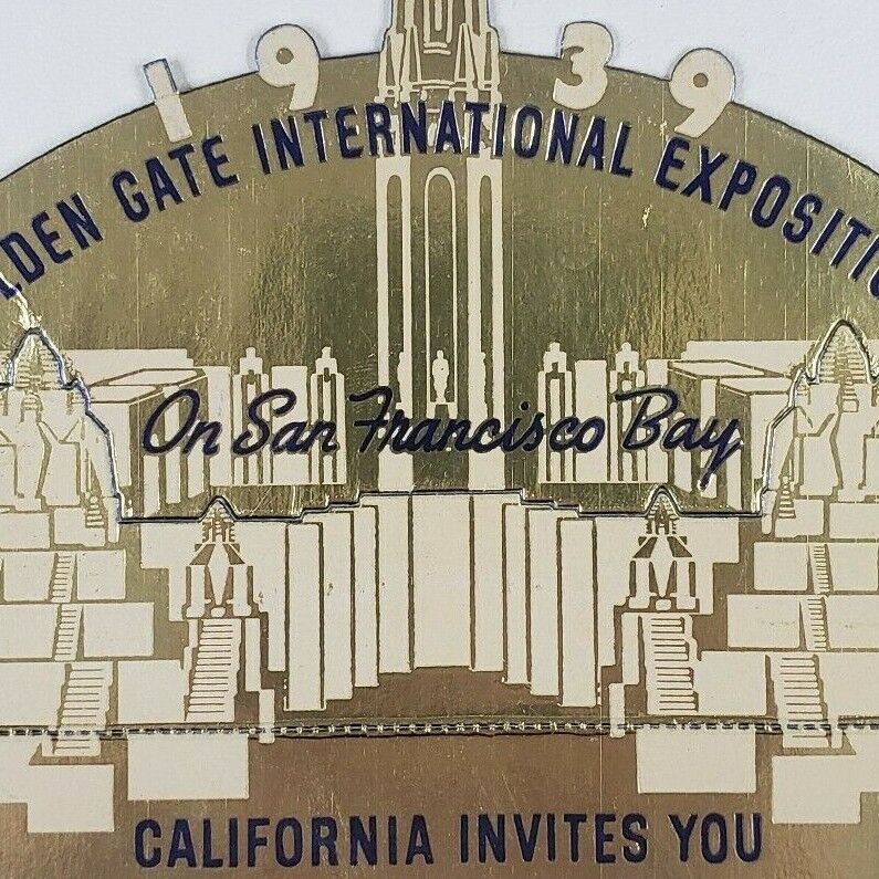 1939 Golden Gate International Exposition SF California Bookmark Display Paper