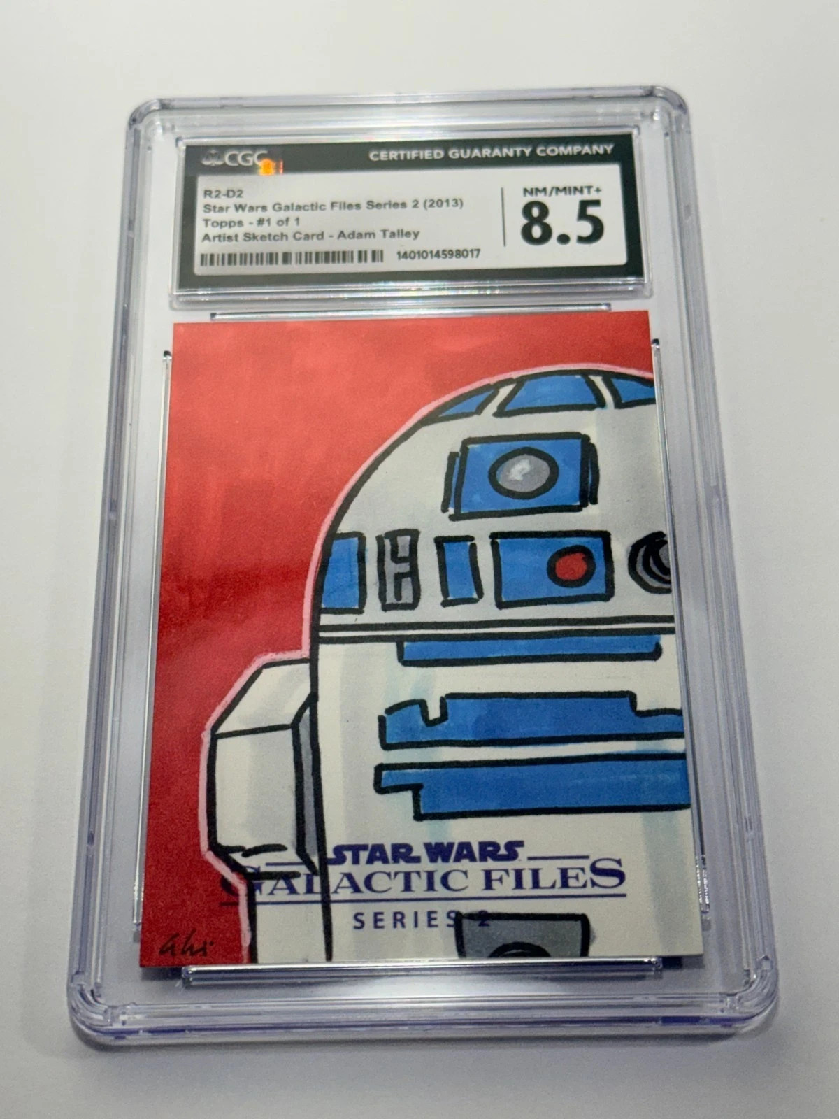 CGC 8.5 2013 Star Wars Galactic Files Series 2 Adam Talley 1 of 1 Sketch/Auto