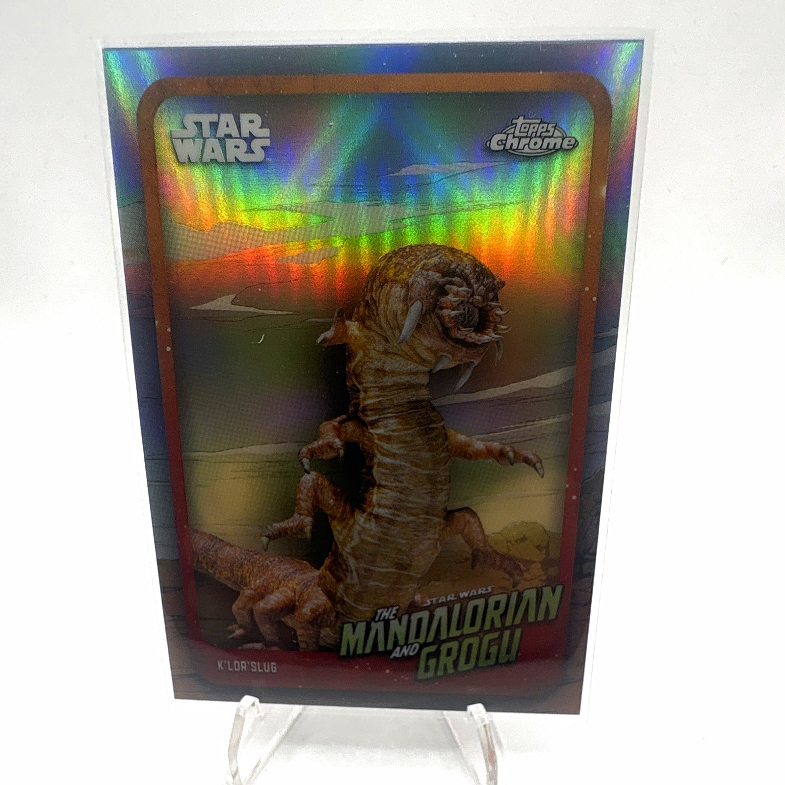 Topps 2024 Chrome Star Wars Mandalorian & Grogu K'Lor'slug MAGR-KLO Hologram