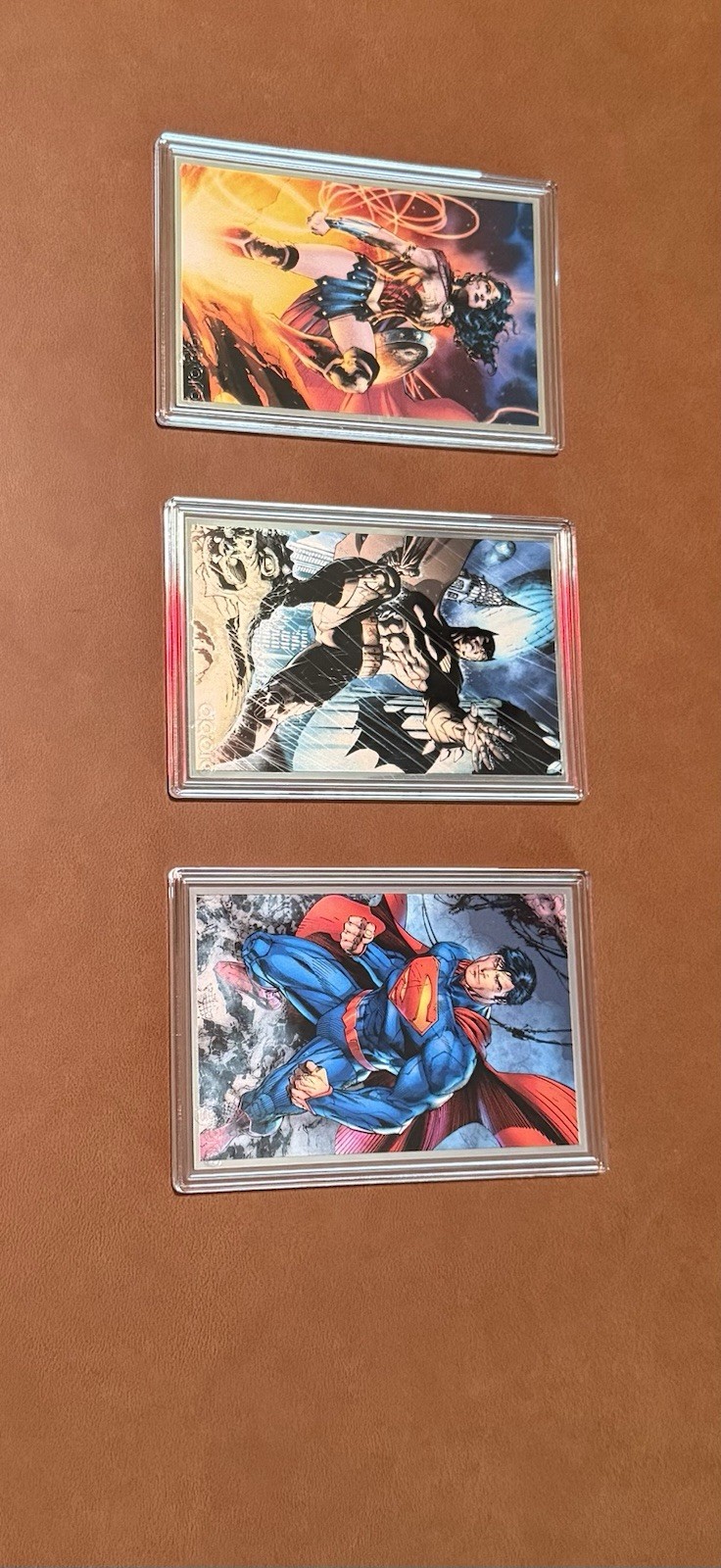 Agoro 5G Pure Silver DC Wonder Woman Batman Superman Tier 1 3-card Lot