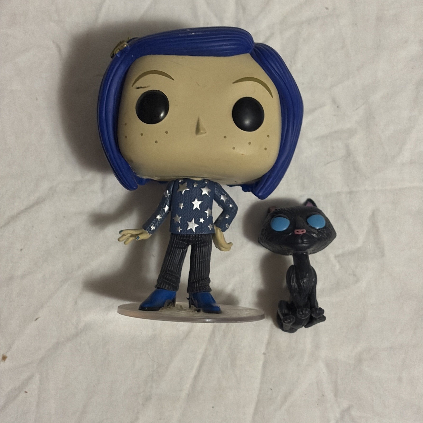 Funko Pop Vinyl: Coraline - Coraline With Cat #422 Star Spangled Sweater Figure Funko Pop Vinyl: Coraline - Coraline With Cat #422 Star Spangled Sweater Figure