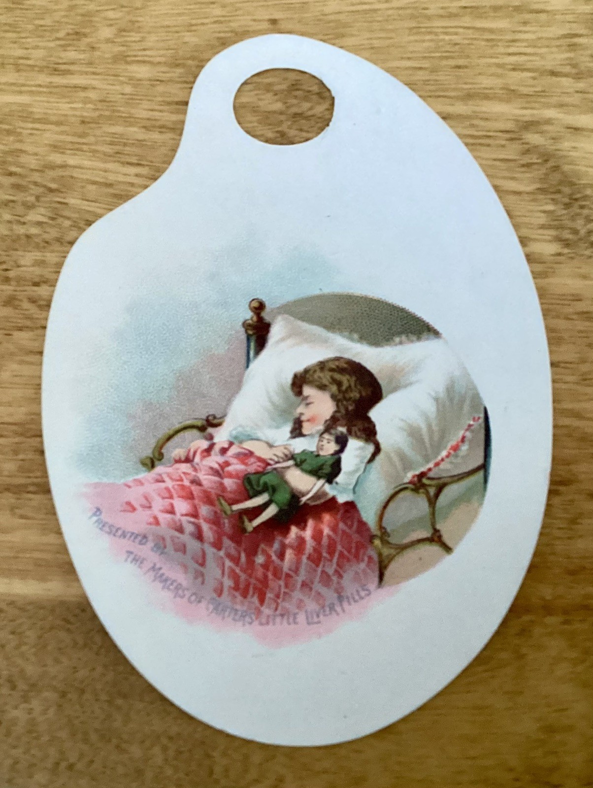 Die-Cut Antique Victorian Trade Card, Carter\'s Little Nerve Pills, N Y City