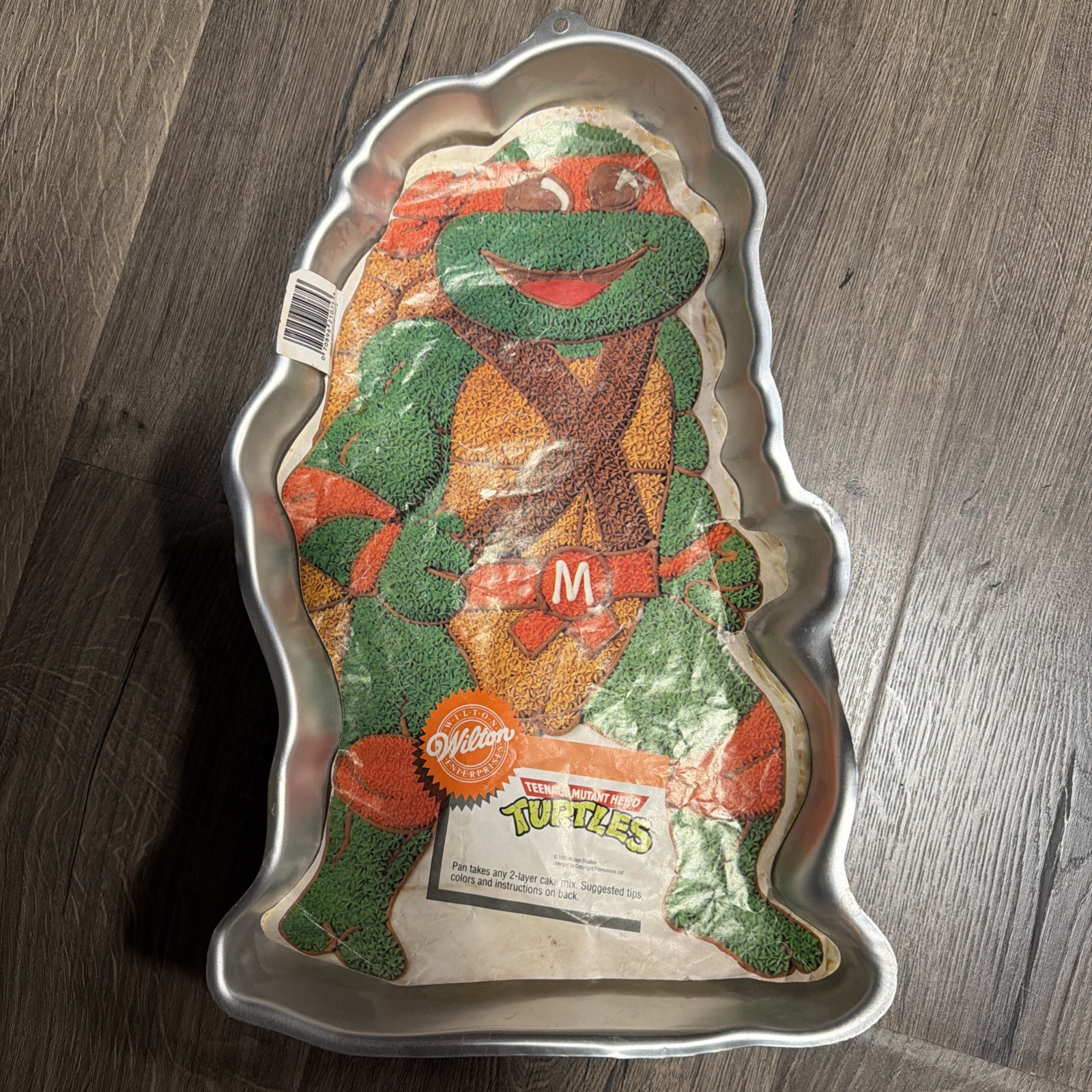 Vintage Teenage Mutant Ninja Turtles Wilton Cake Pan 1989 Michelangelo 2105-3075