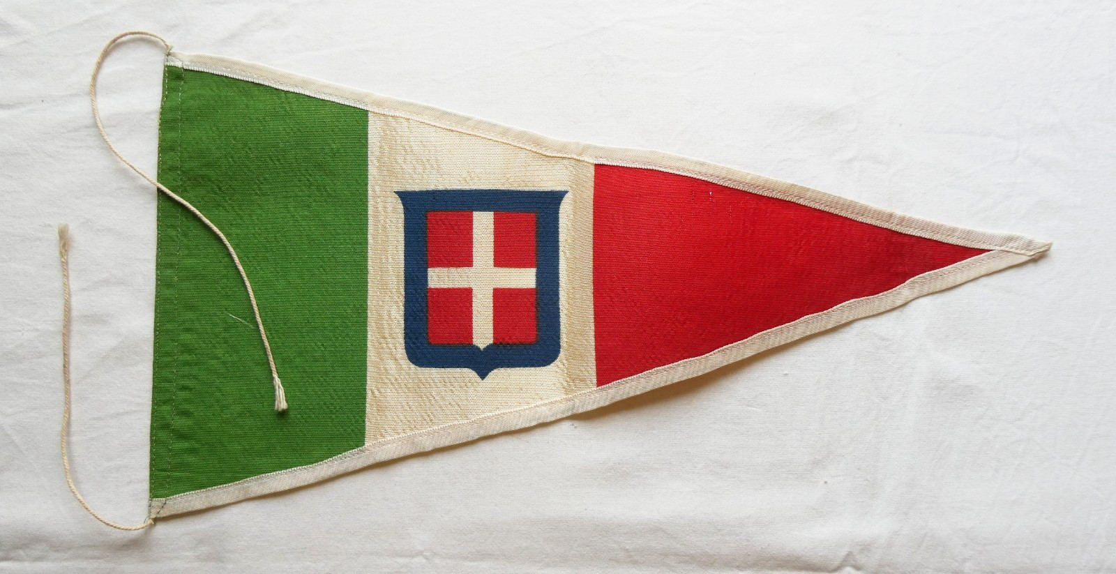 ITALY ITALIAN FLAG SAVOY KINGDOM MILITARY CAR PENNANT  1930\'s WWII