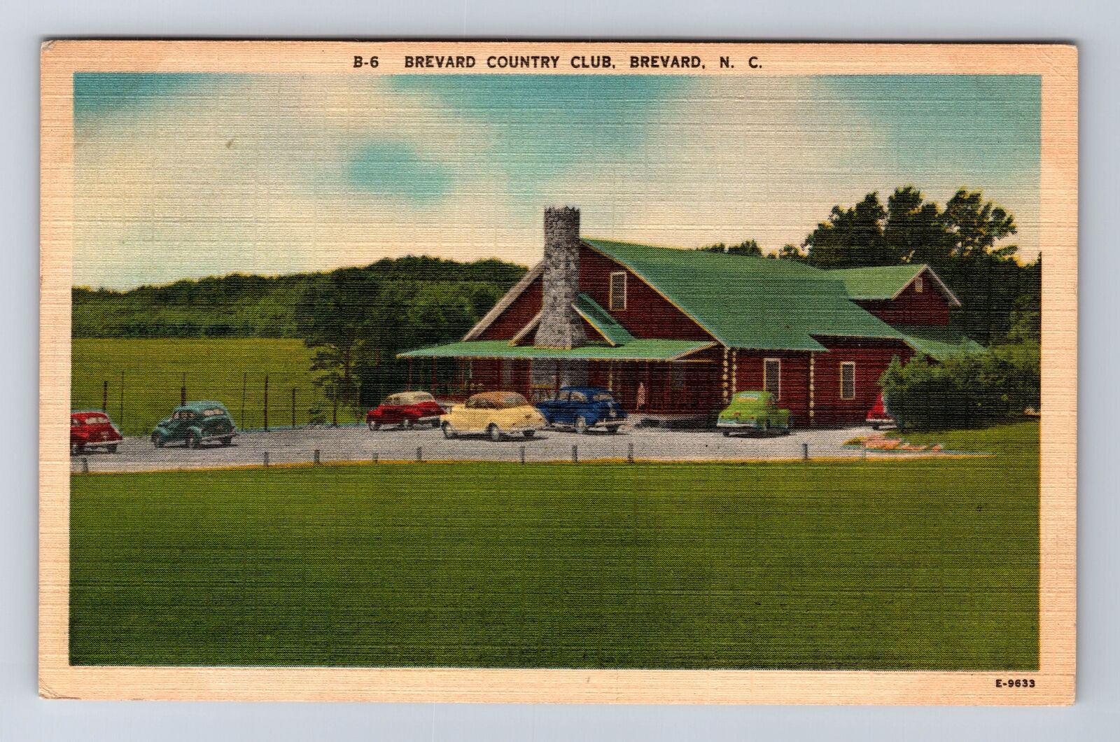 Brevard NC-North Carolina, Brevard Country Club, Antique Vintage Postcard