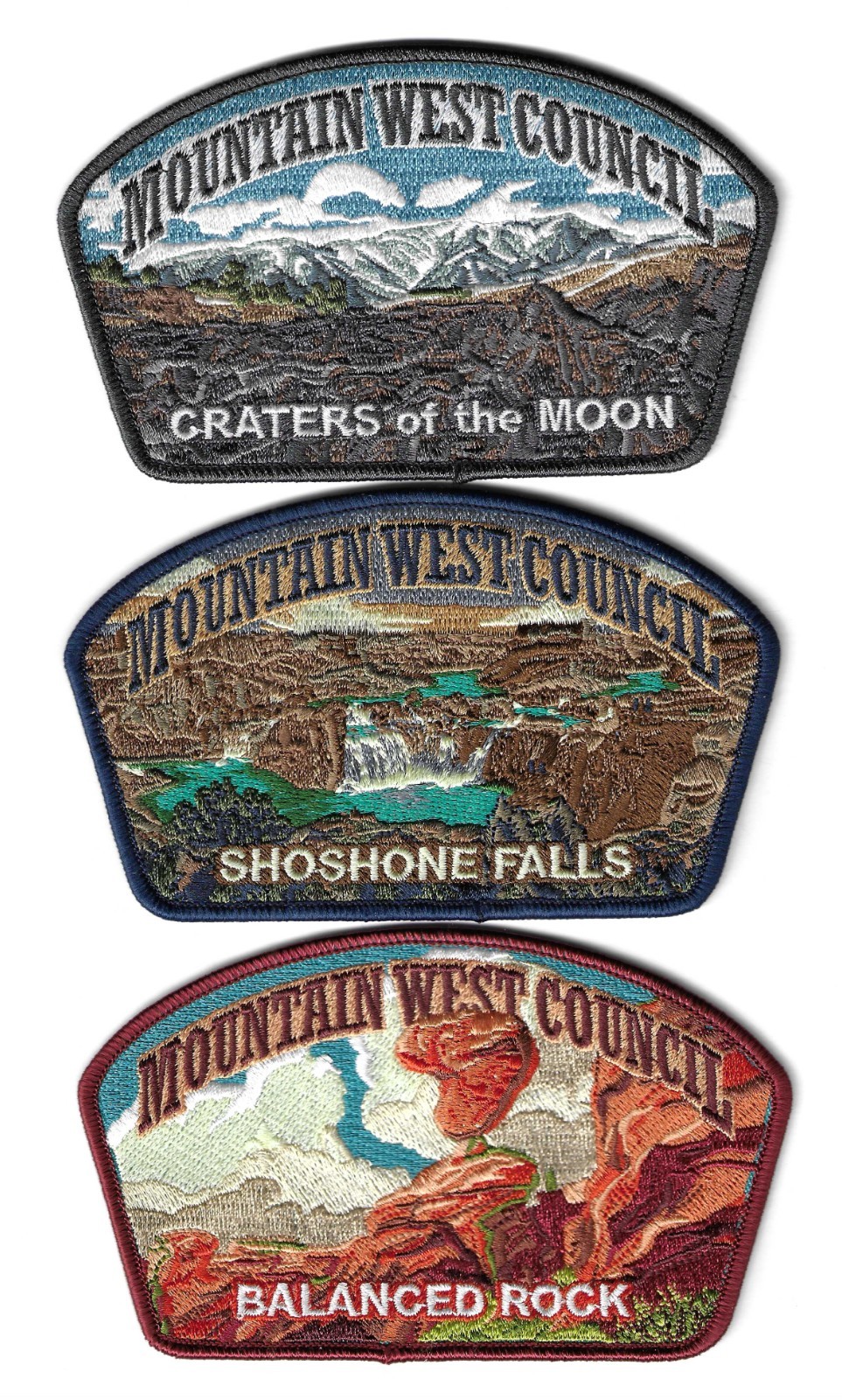 BSA CSP MOUNTAIN WEST COUNCIL 2026 MONUMENT $50 AD-ATTEND SET ISSUE SA-74,75,76
