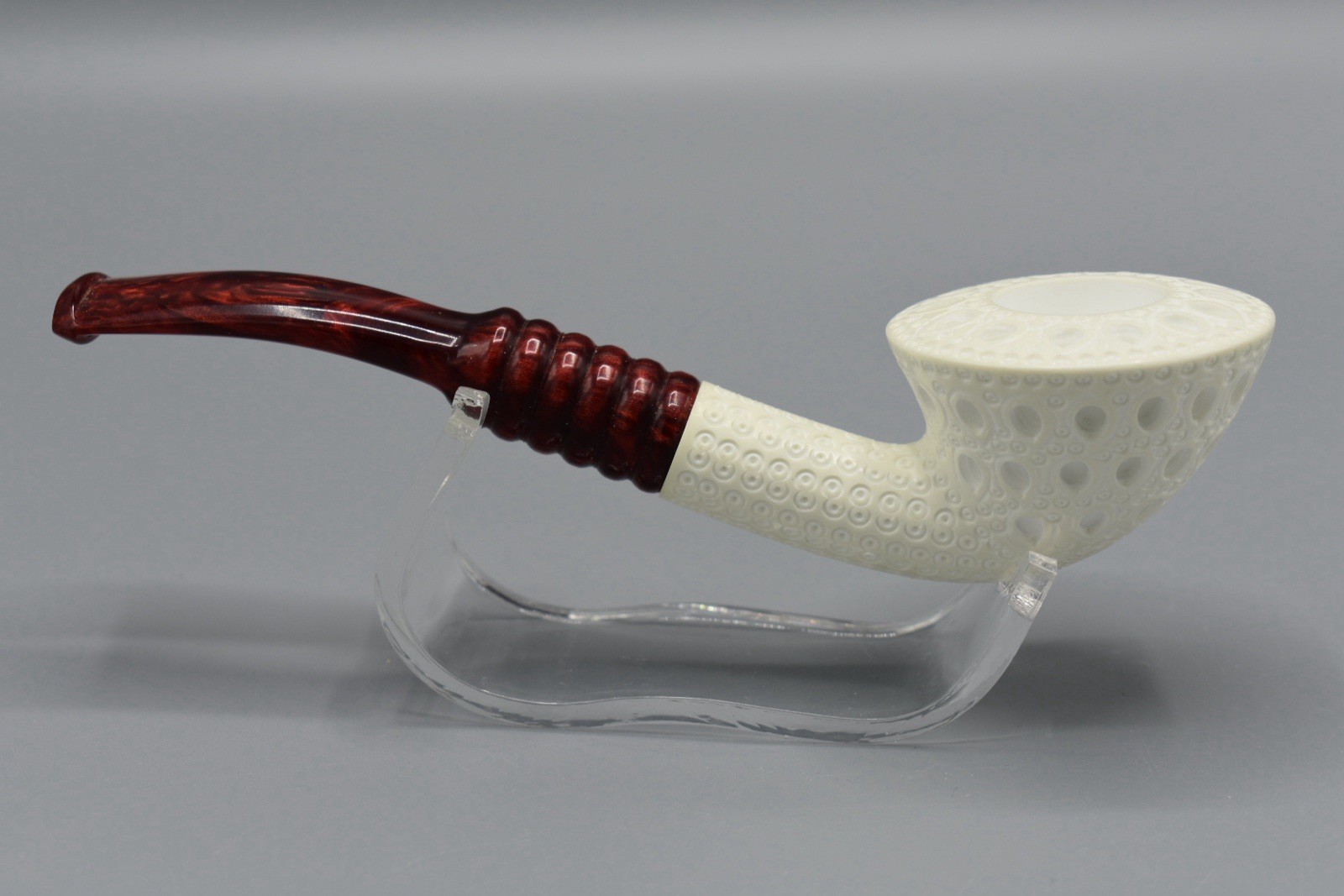 Lattice Dublin Pipe By Tekin-new-block Meerschaum Handmade W Case#744