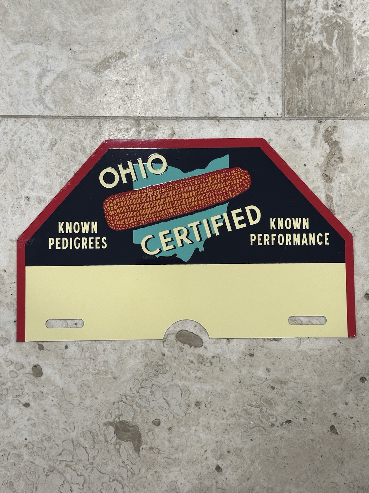 Vintage OHIO CERTIFIED SEED License Topper Original Rare Farm Agricultural NOS