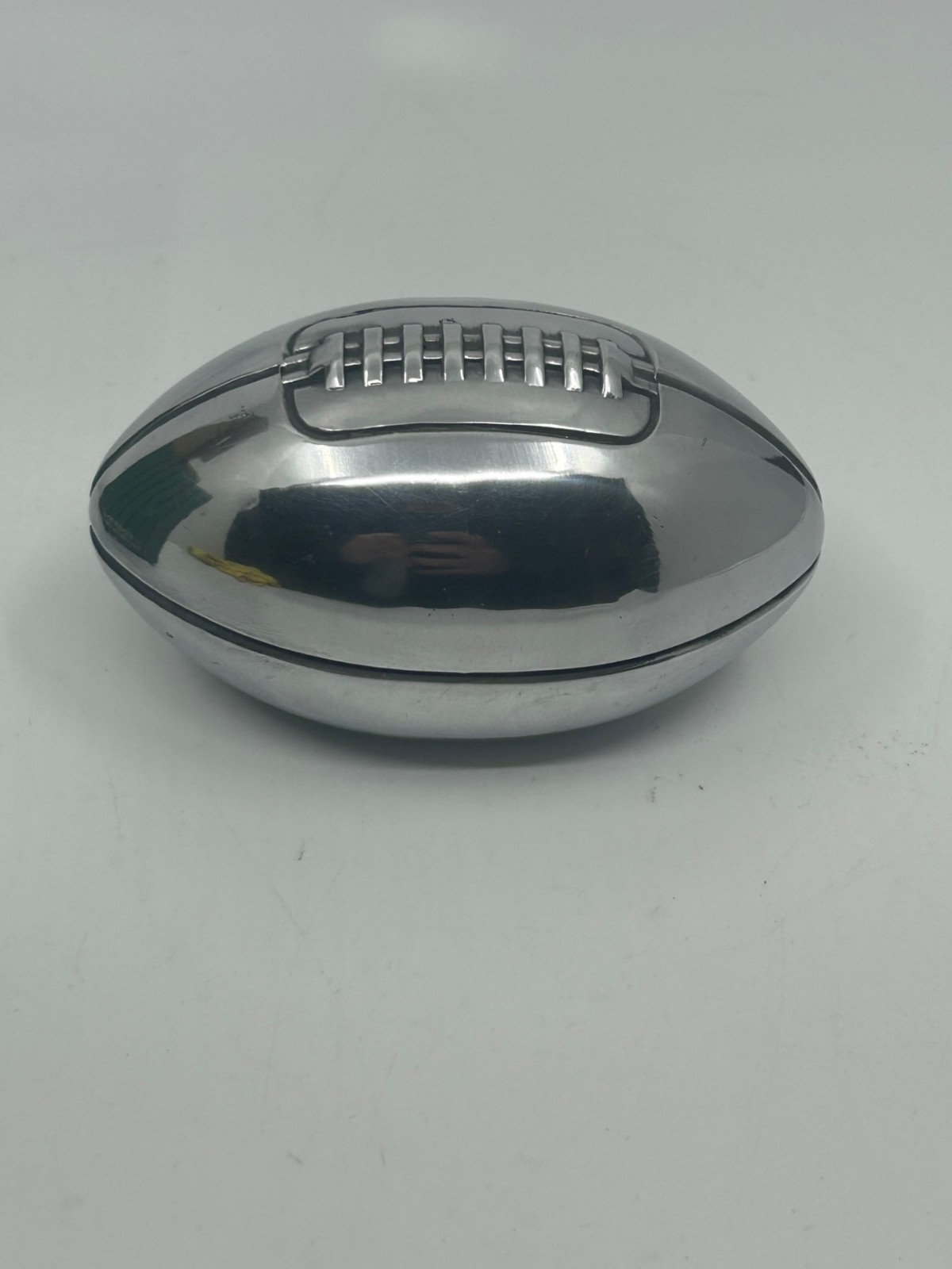 Sports Edition Silver Tone Football Paperweight New In Box
