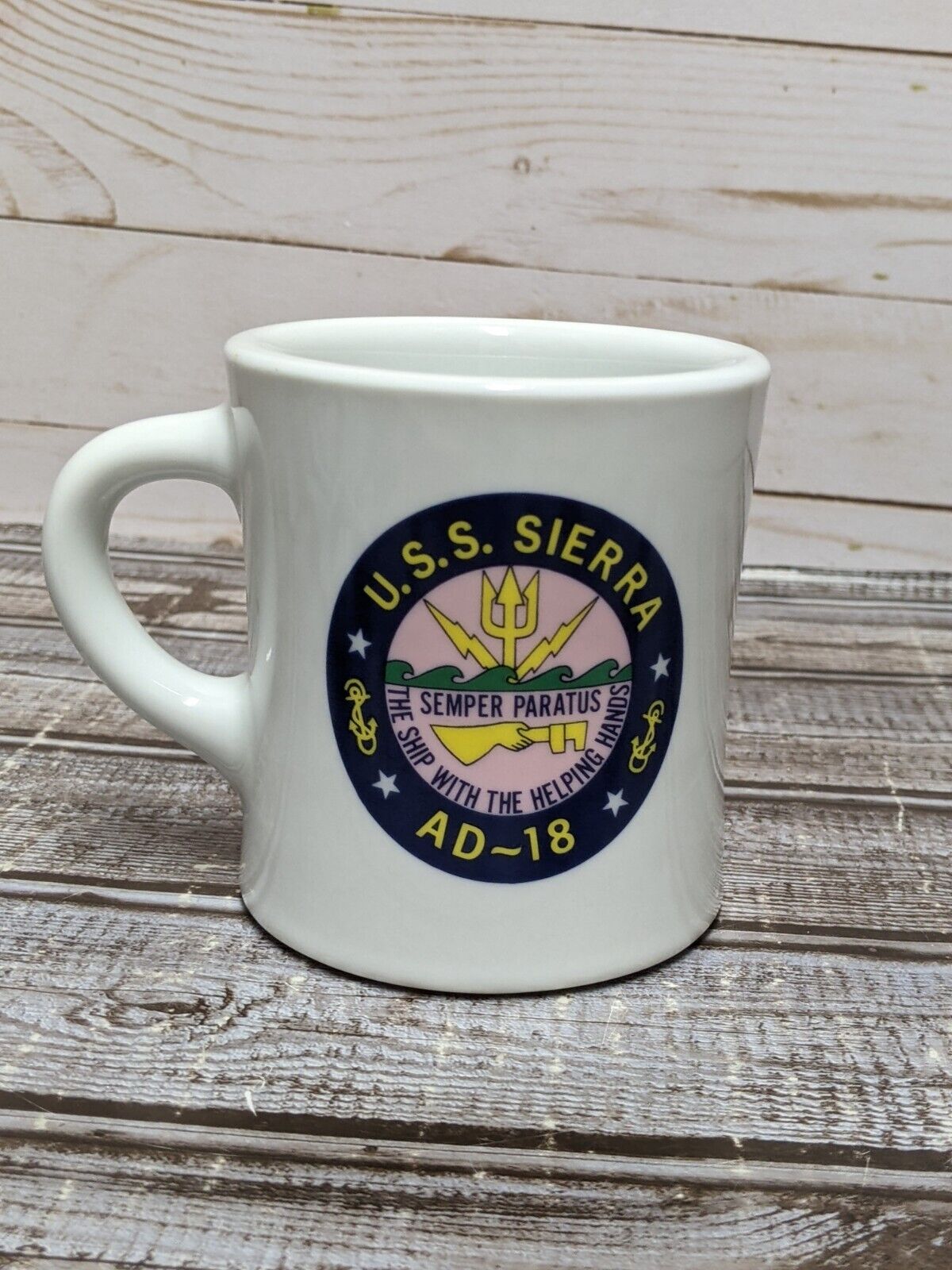 U.S.S Sierra Heavyweight Coffee Cup Mug Navy