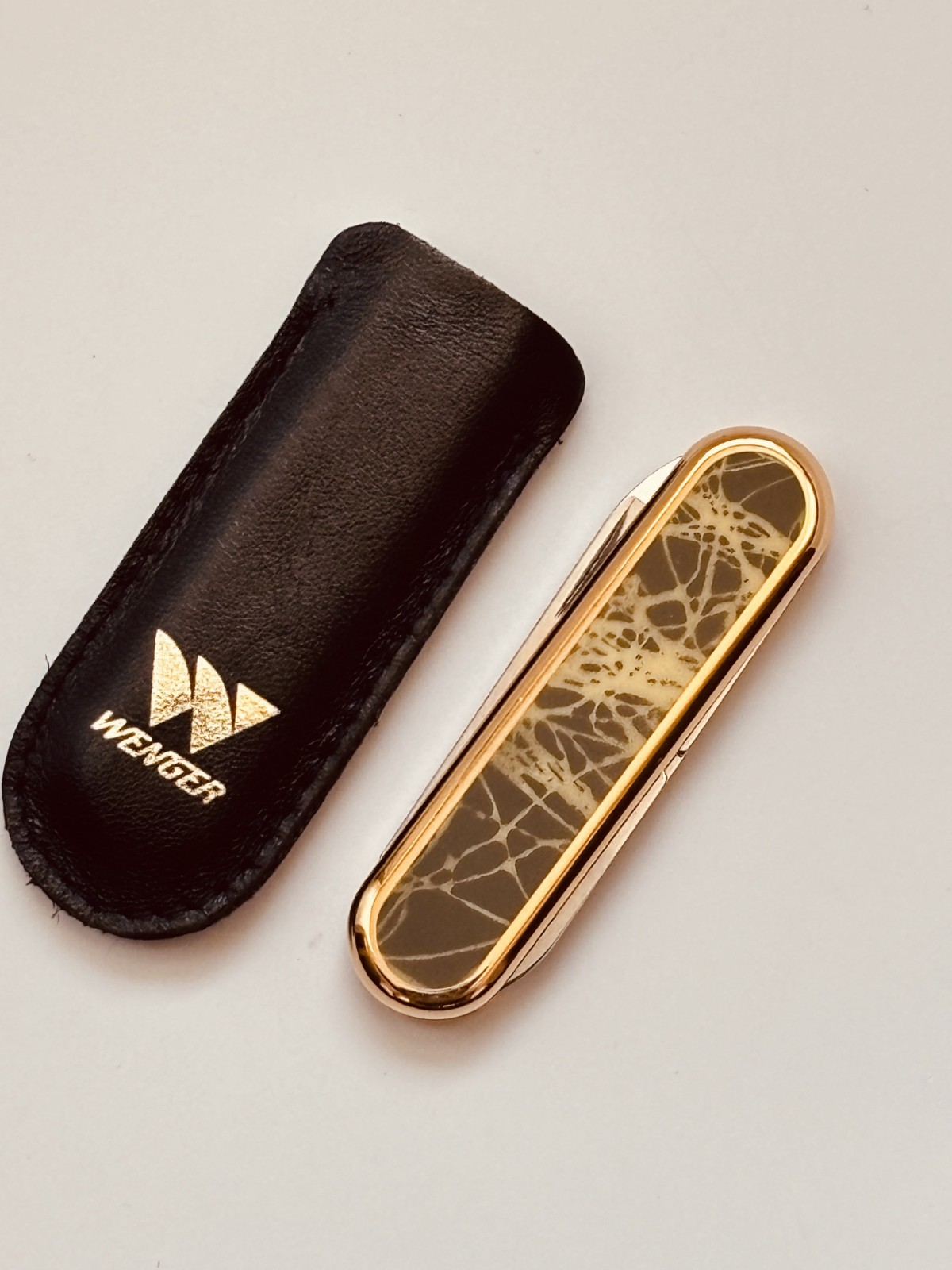 Vintage Wenger Macao Esquire Swiss Army Knife Luxury Gold
