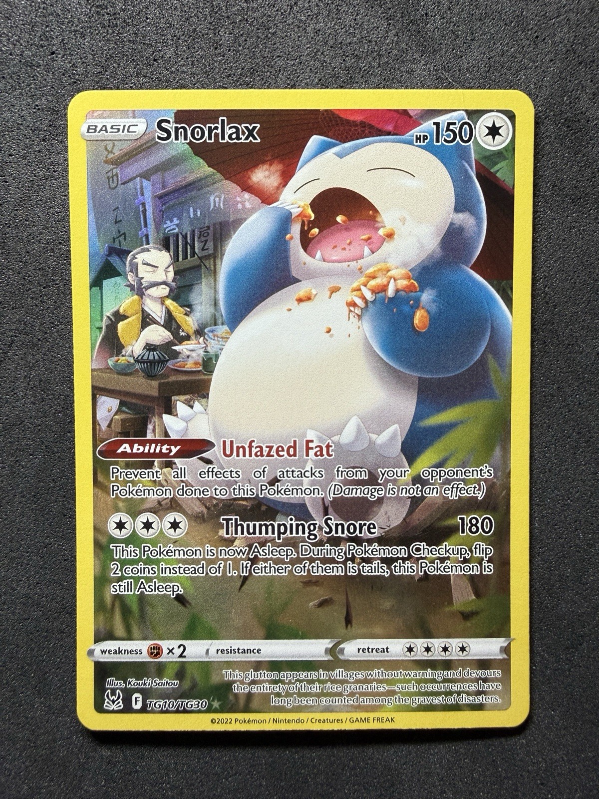 Snorlax TG10/TG30 SWSH11 Pokemon Lost Origin Trainer Gallery Ultra Rare Holo NM
