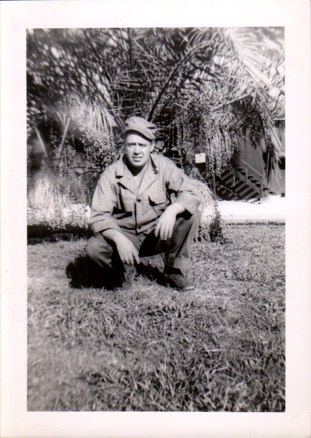 Vintage 1944 WWII U.S. Army Soldier Portrait Photo Pvt J.T. Marshall