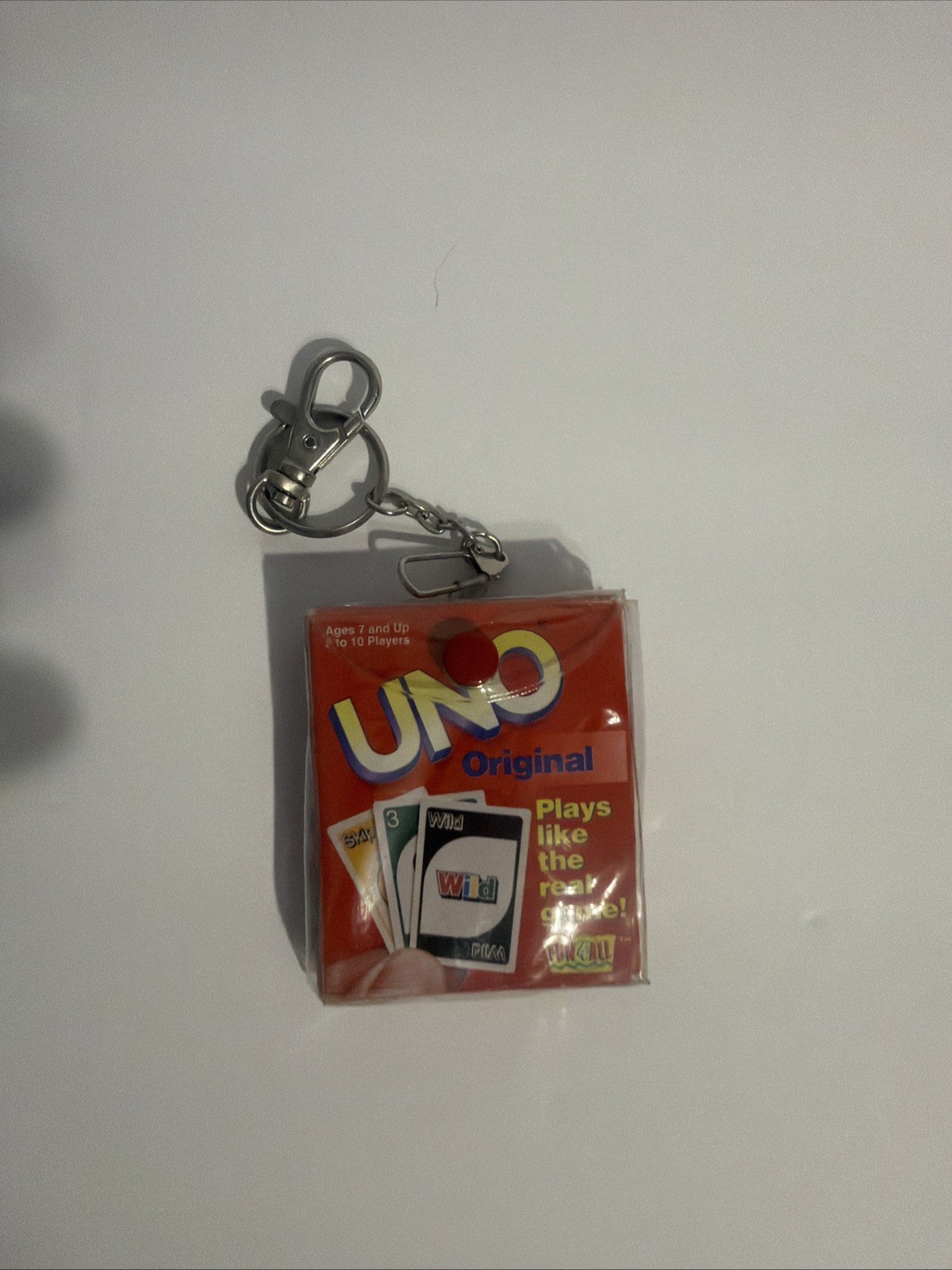 Worlds Smallest Uno Card Game Keychain Pack 2001 Miniature Mattel HTF