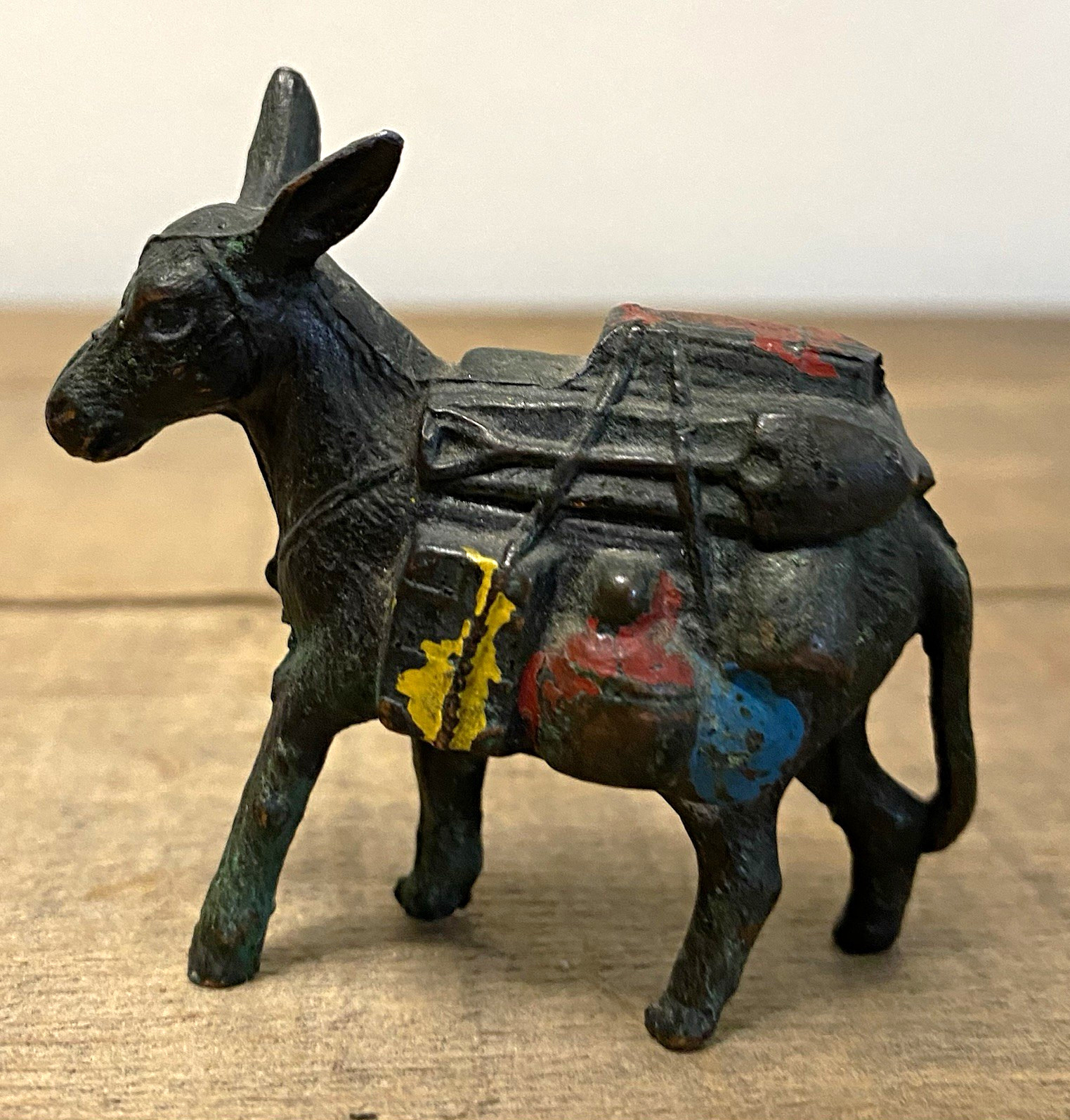 Vintage Pack Donkey/Mule/Burro Metal Souvenir Figurine 