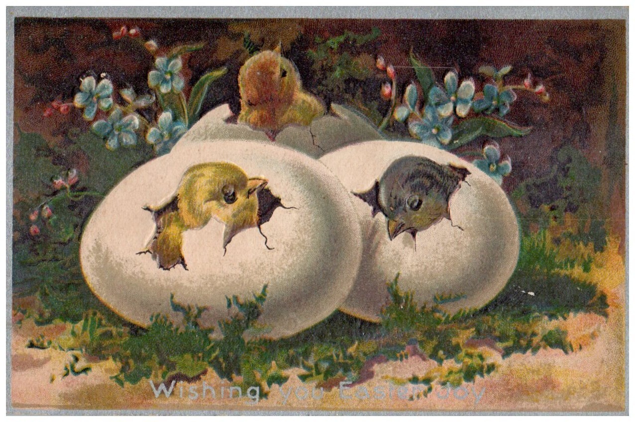Vintage Victorian Postcard 1910 Wishing You Easter Joy - Breakout
