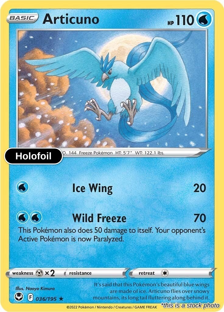 Articuno : SWSH12 Holofoil - 036/195 Lightly Played