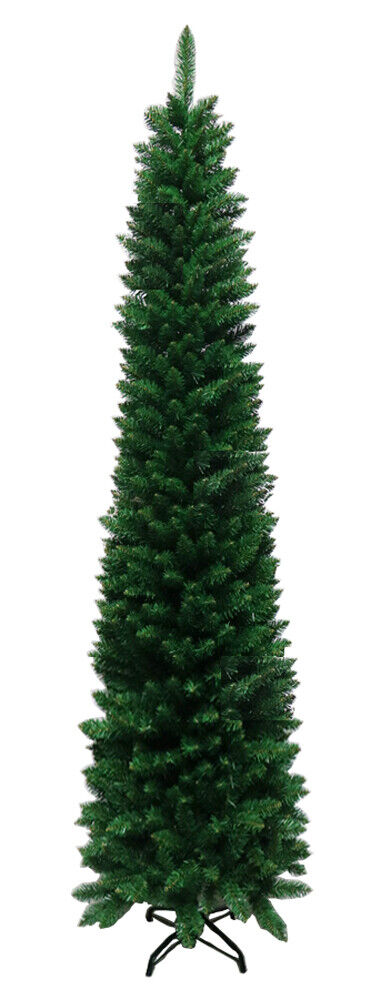 Tektrum 7-ft Artificial Christmas FIR Pencil Slim Tree for Small Space(1610D-17)