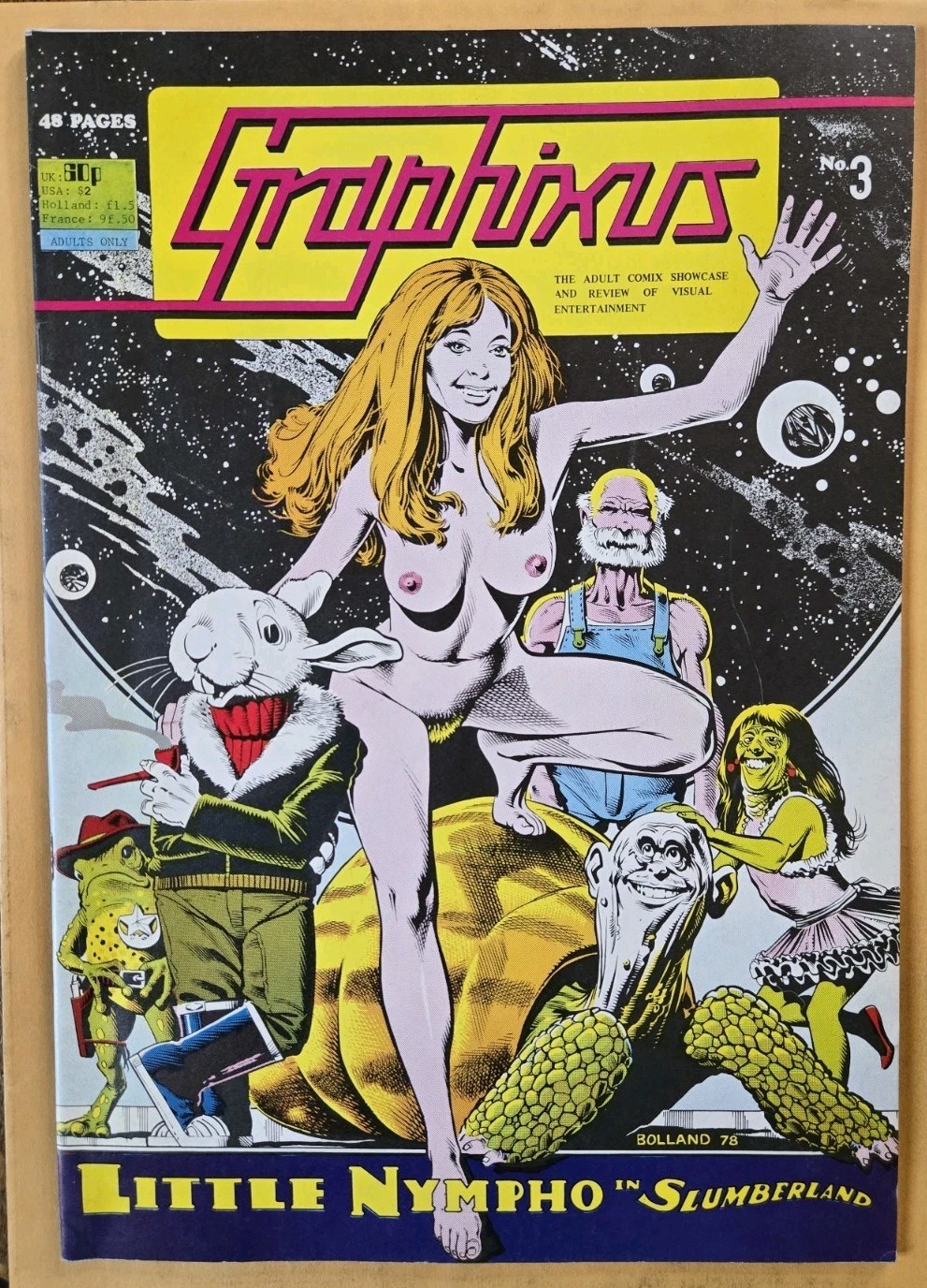 Graphixus #3 U.K. Fanzine Illust. By Comic Artist Brian Bolland April/May 1978