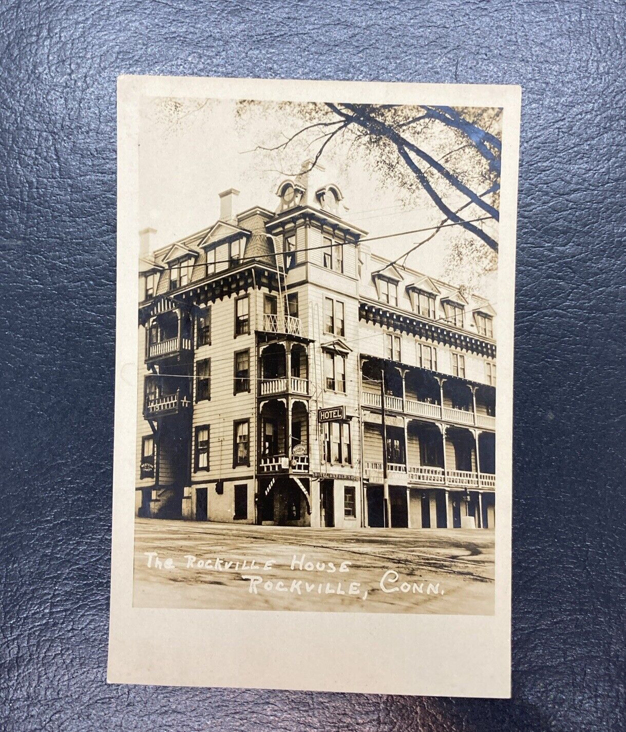Rockville CT Connecticut Centennial Rockville House 1910’s Real Photo Postcard
