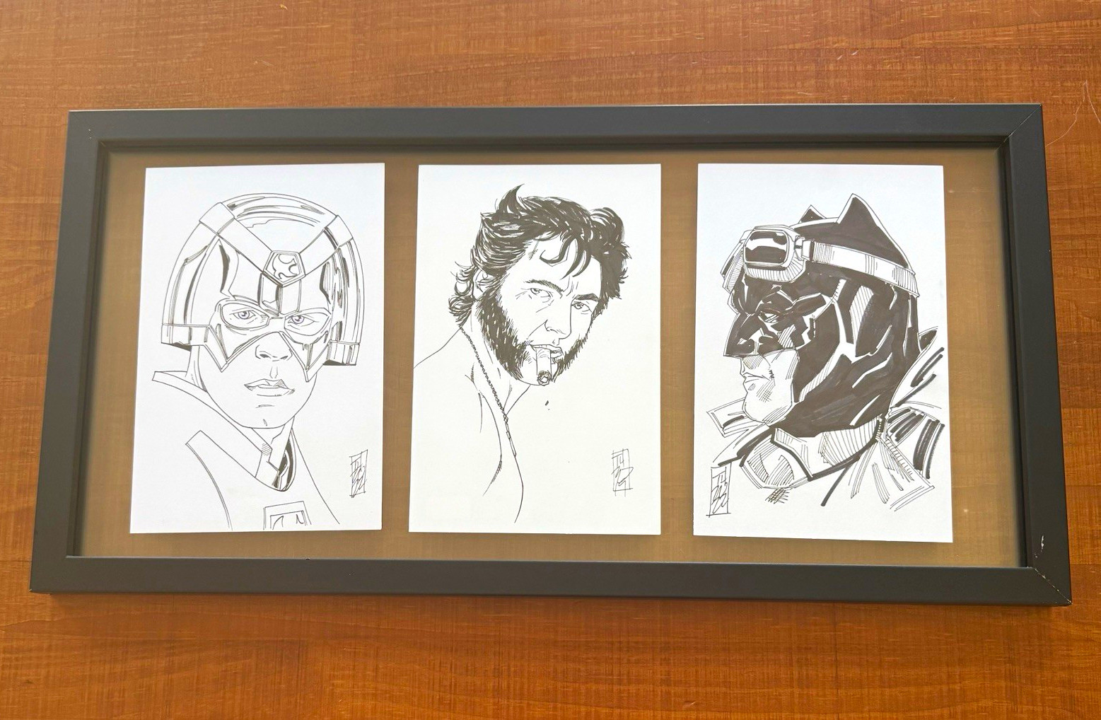 Tom Hodges Signed Original Art 3 Sketch Lot Batman Wolverine Peacemaker Tom Hodges Signed Original Art 3 Sketch Lot Batman Wolverine Peacemaker