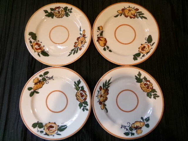4 Syracuse China Peasantry O.P.CO. RR ? Dessert Side Plates + Mismatched Wedding