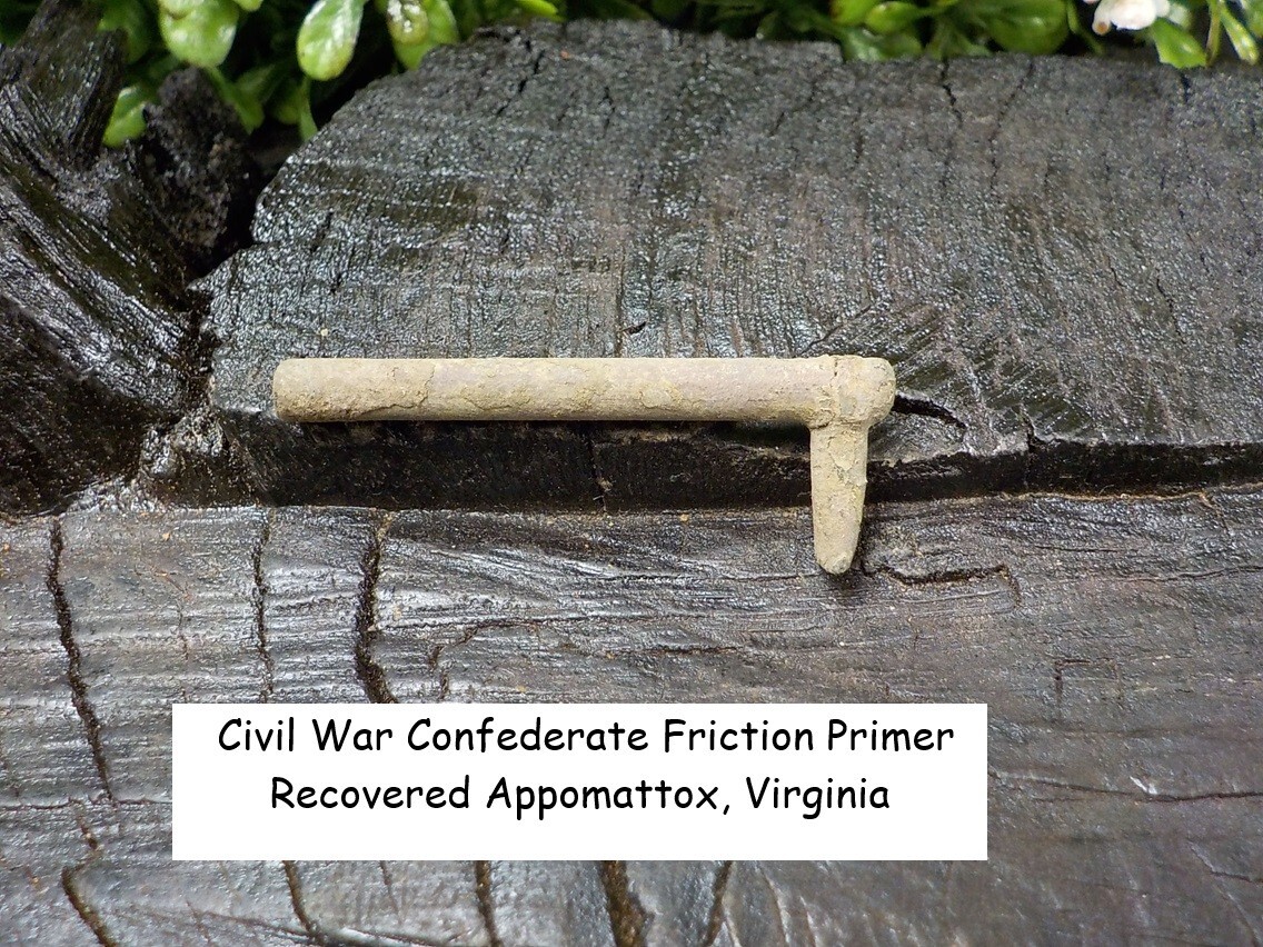 Old Rare Vintage Antique Civil War Relic Confederate Friction Primer Appomattox